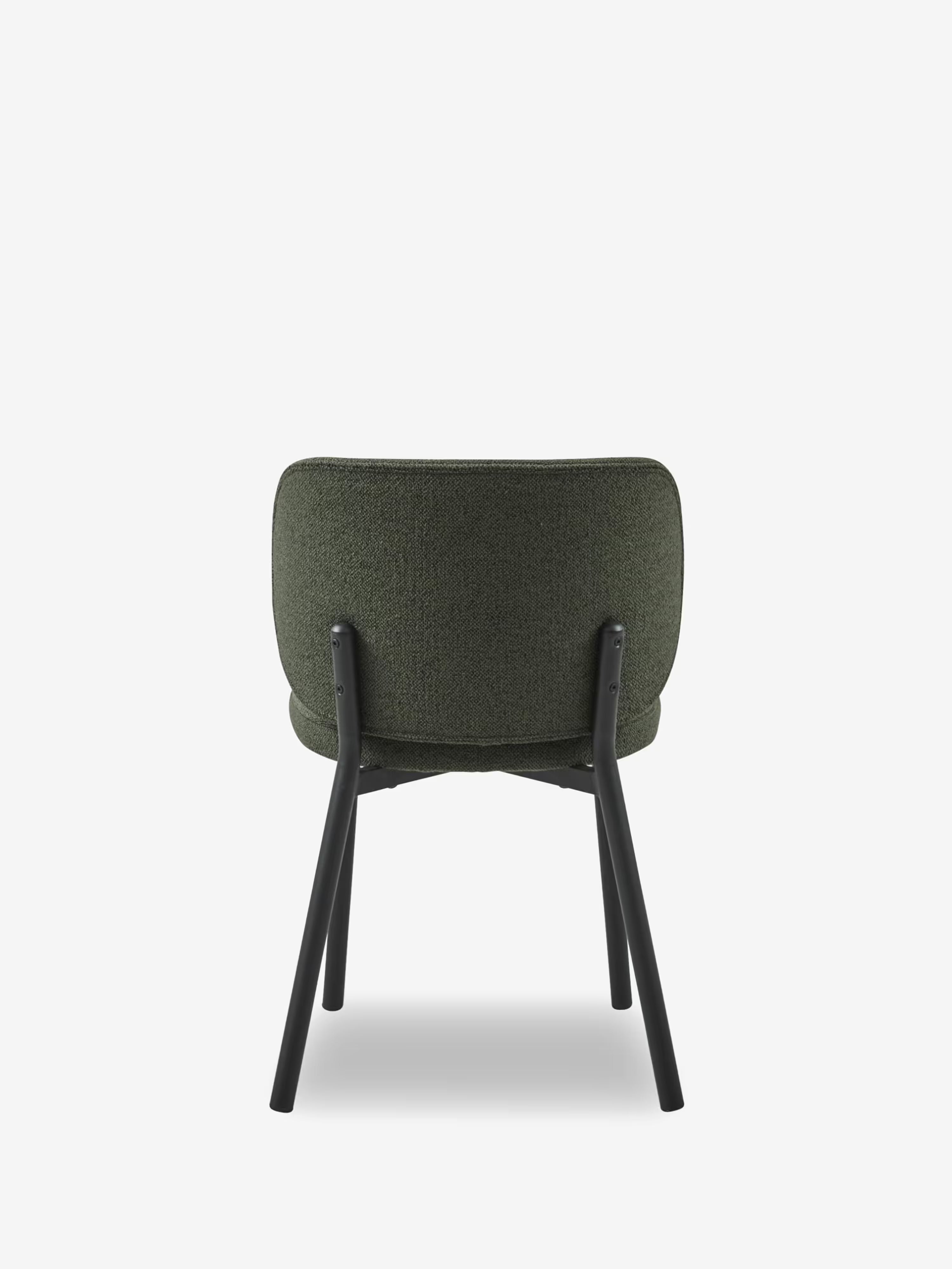 Swan Chaise en bouclé doux tendance certifié avec pieds noirs en métal