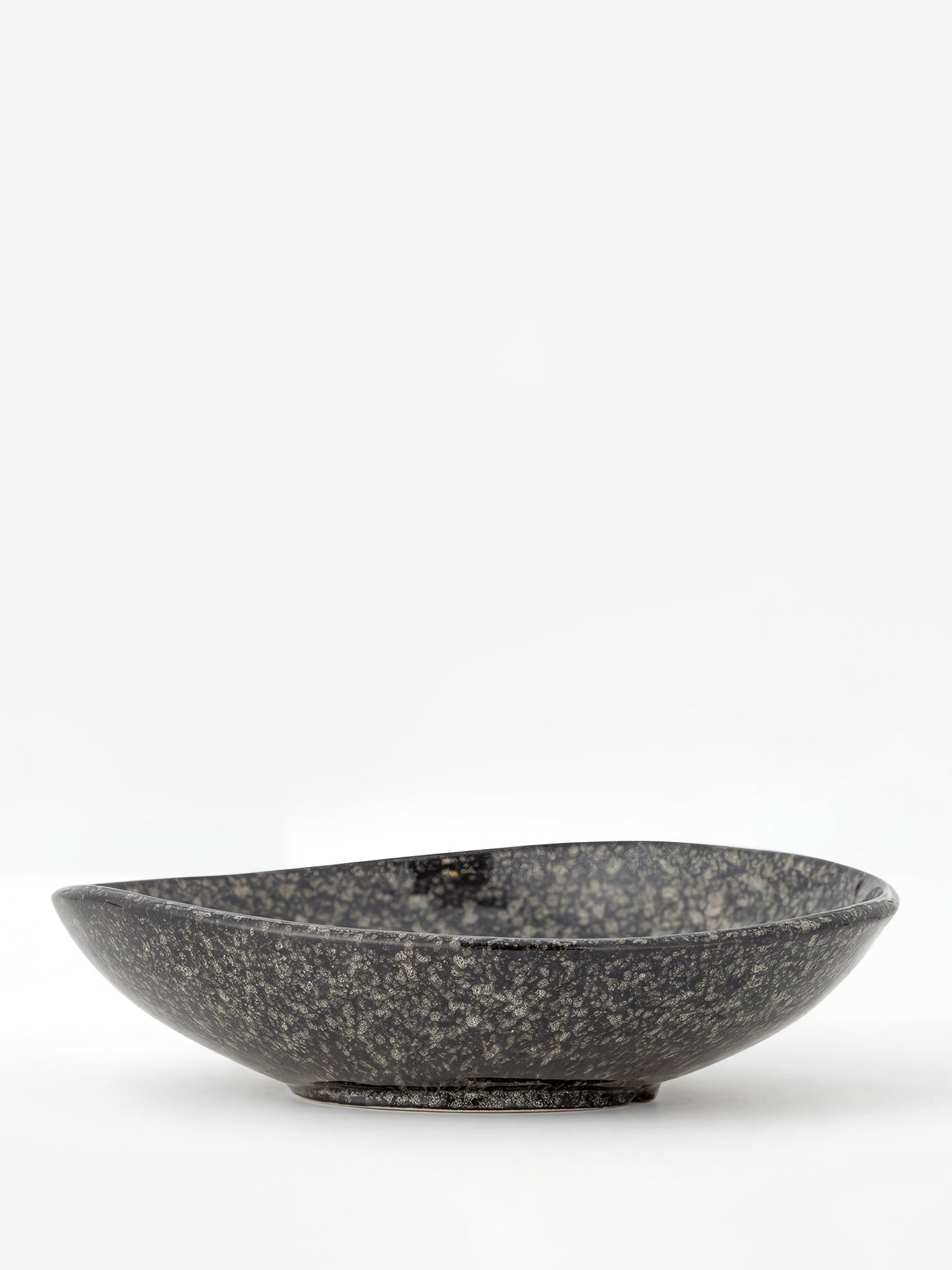 Sway decorative bowl in gray stoneware gres Ø24 cm