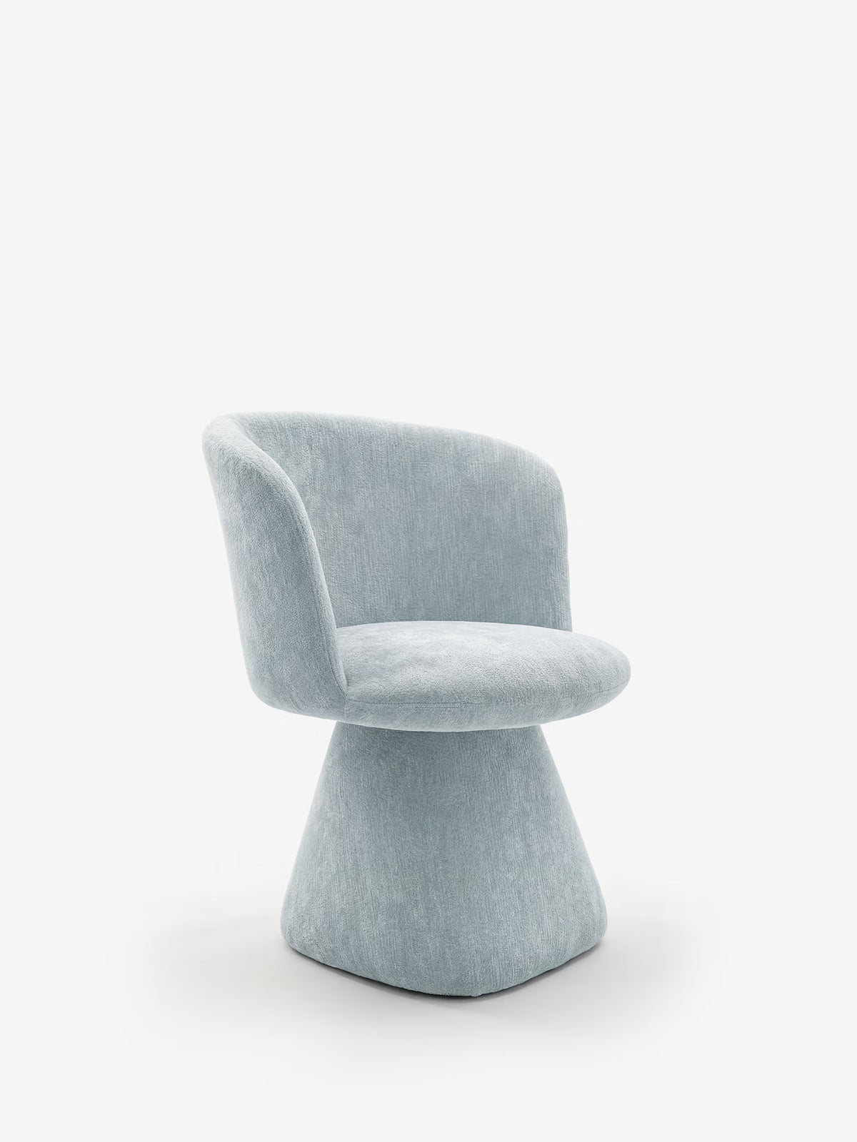 Talia Upholstered chenille chair in cream beige with upholstered base
