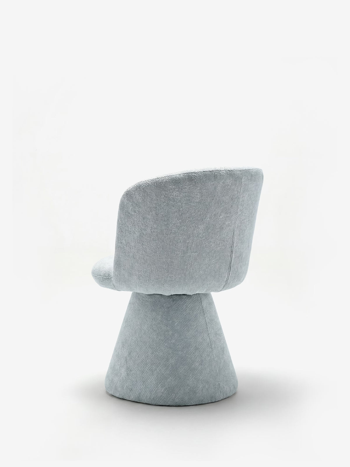 Talia Upholstered chenille chair in cream beige with upholstered base