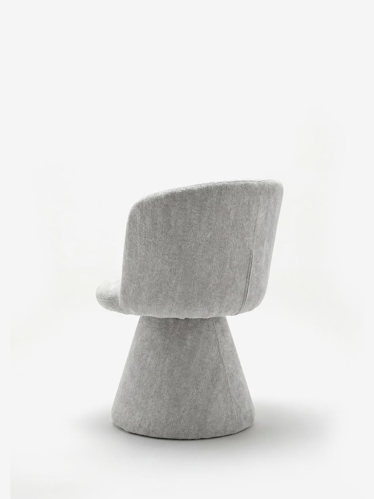 Talia Upholstered chenille chair in cream beige with upholstered base
