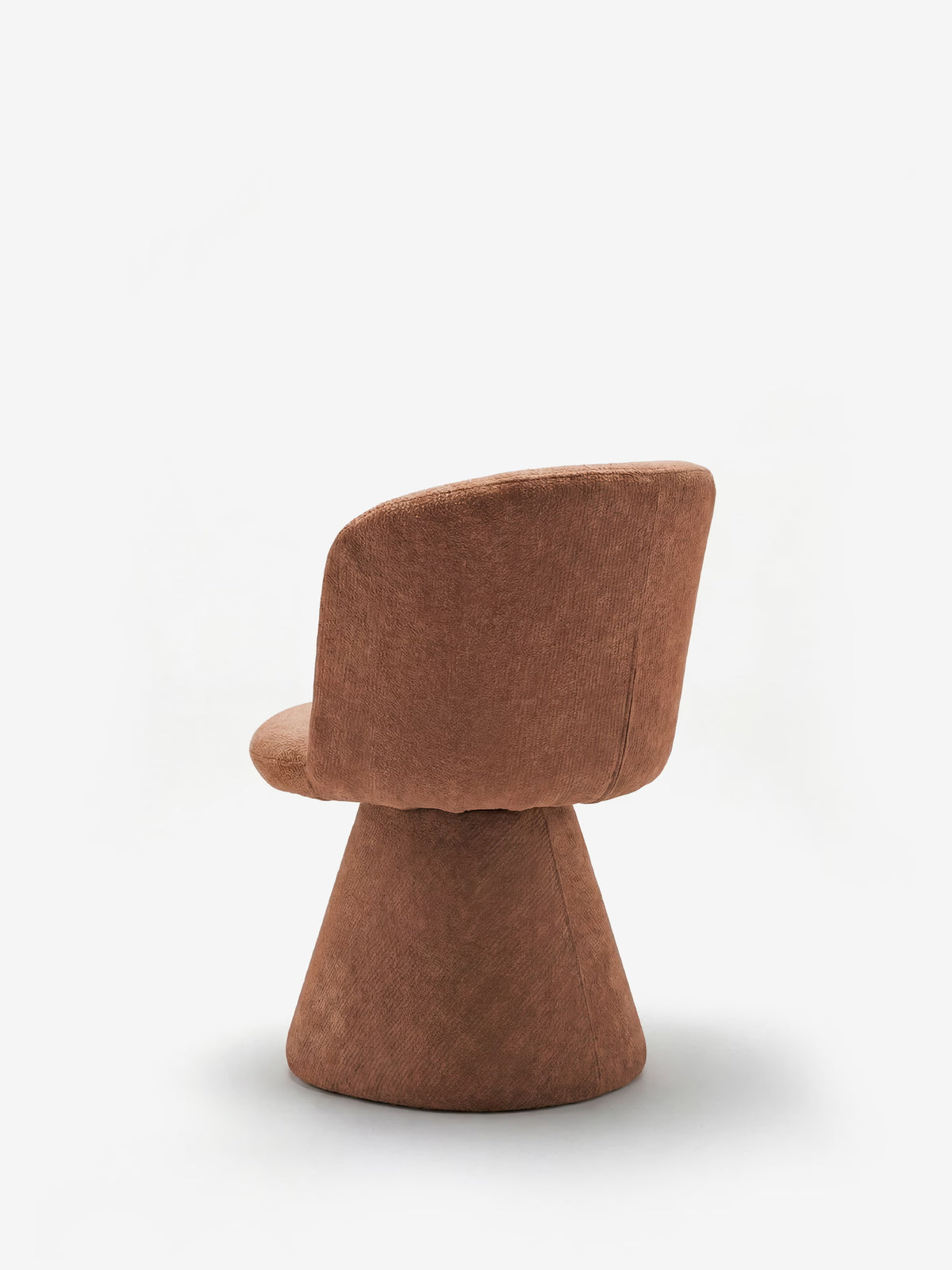 Talia Upholstered chenille chair in cream beige with upholstered base