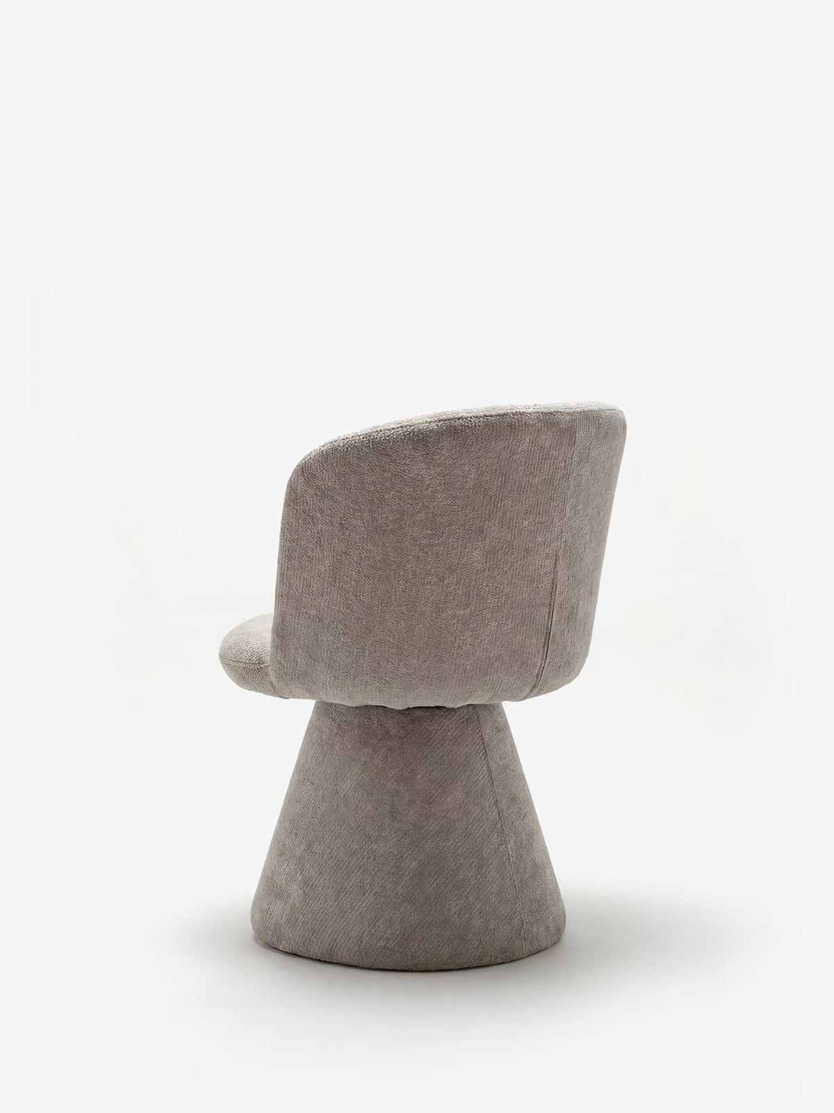 Talia Upholstered chenille chair in cream beige with upholstered base