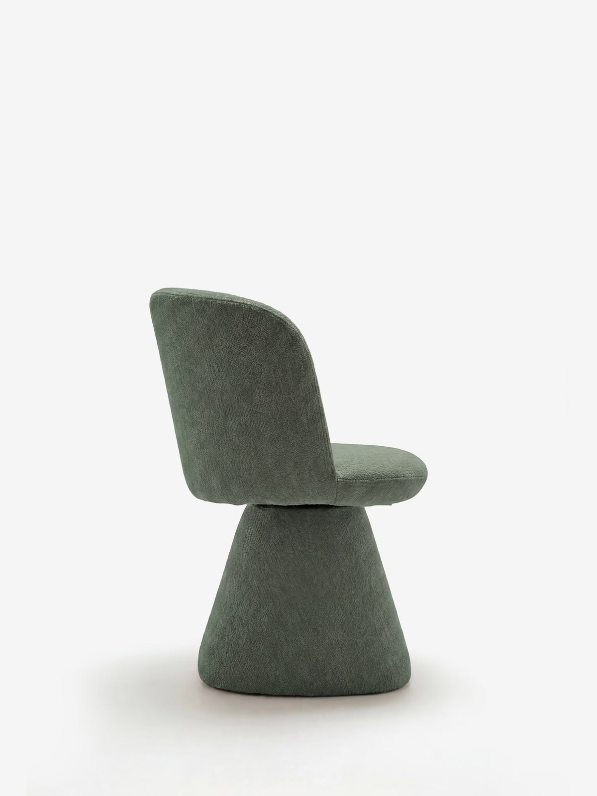 Talia Upholstered chenille chair in cream beige with upholstered base
