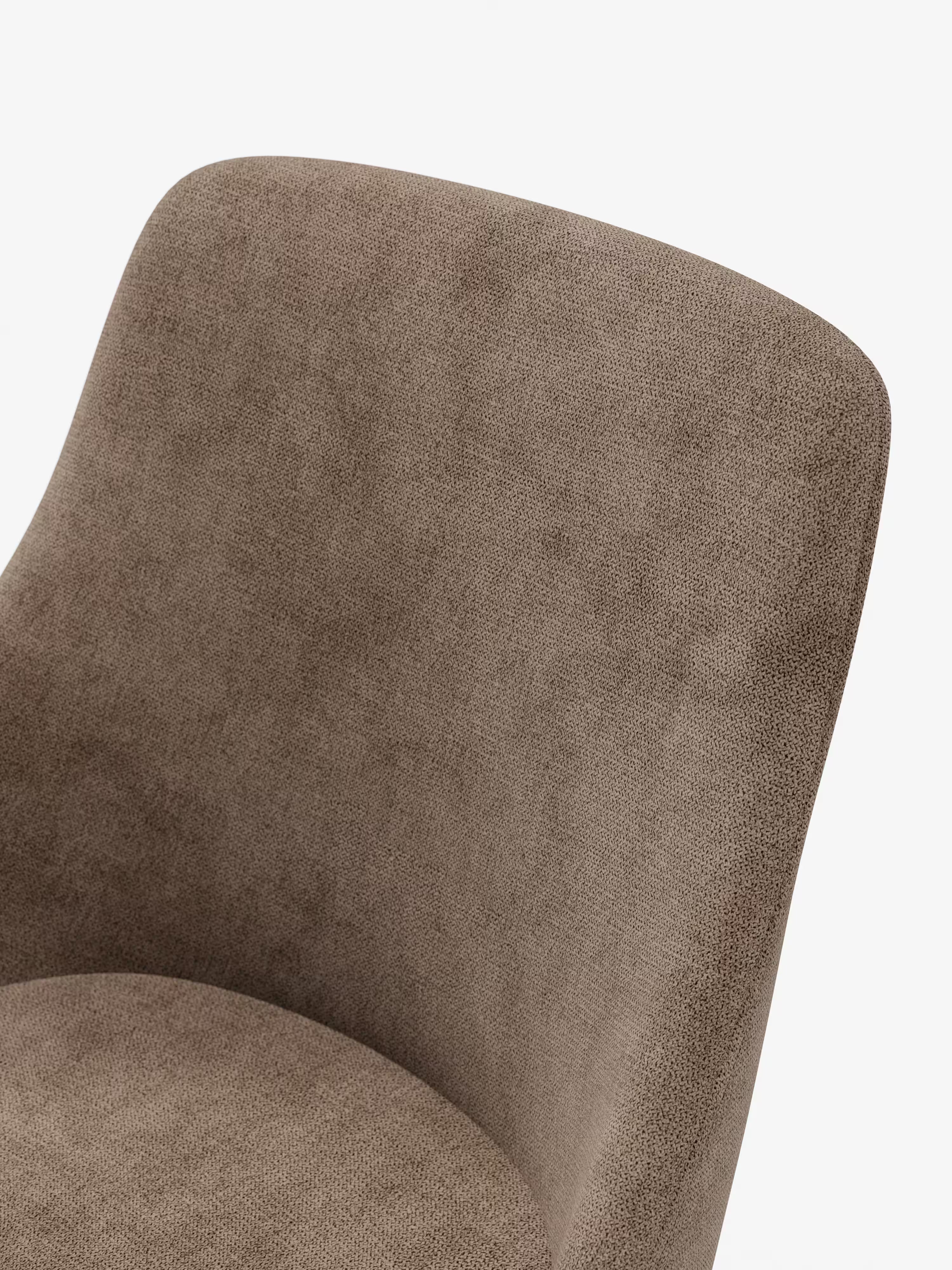 Tallin Stuhl aus braunem Stoff mit Gestell aus Metall – harmonisches und zeitgenössisches Design
