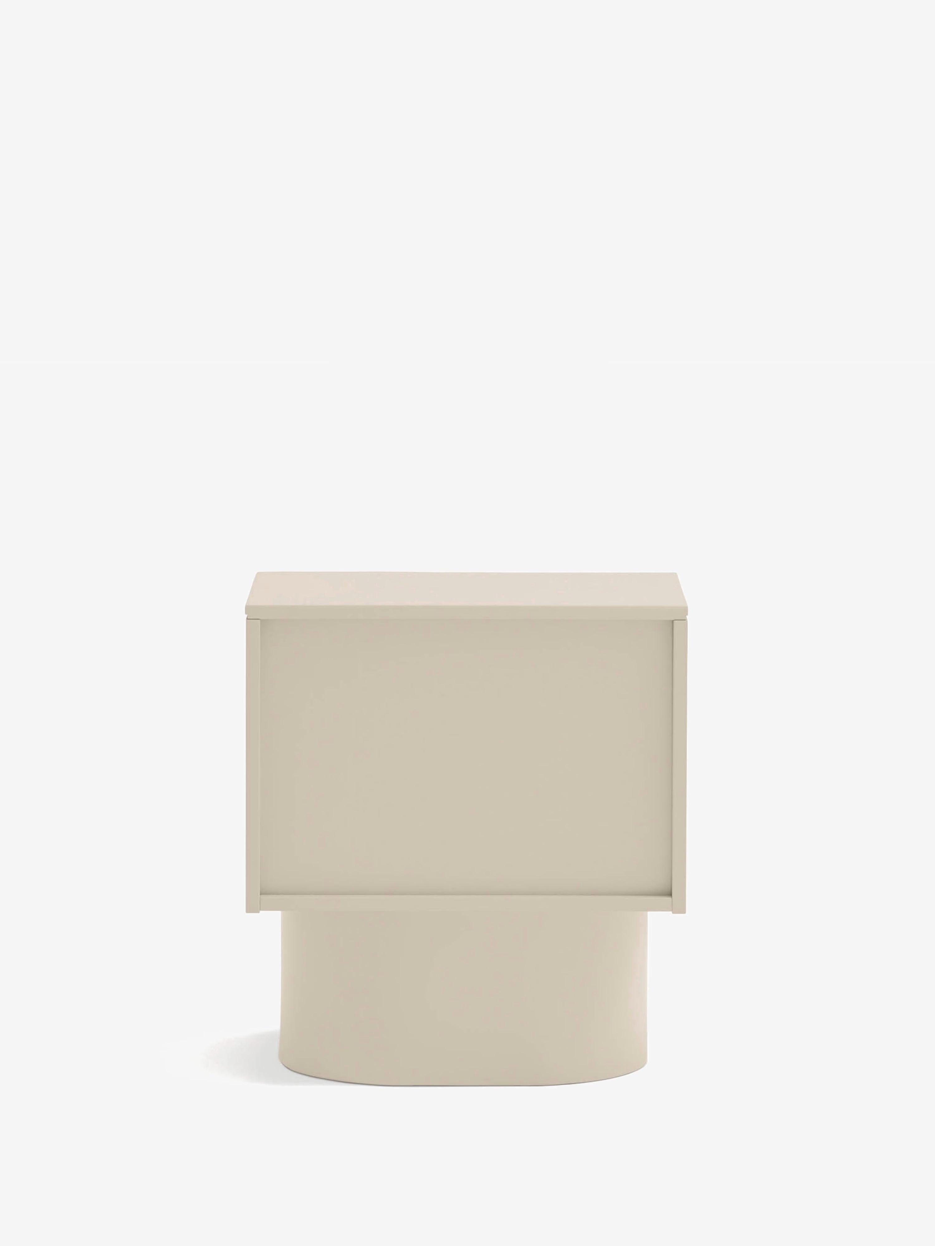 Totem comodino beige sabbia - design moderno 2 cassetti 50 x 55 cm