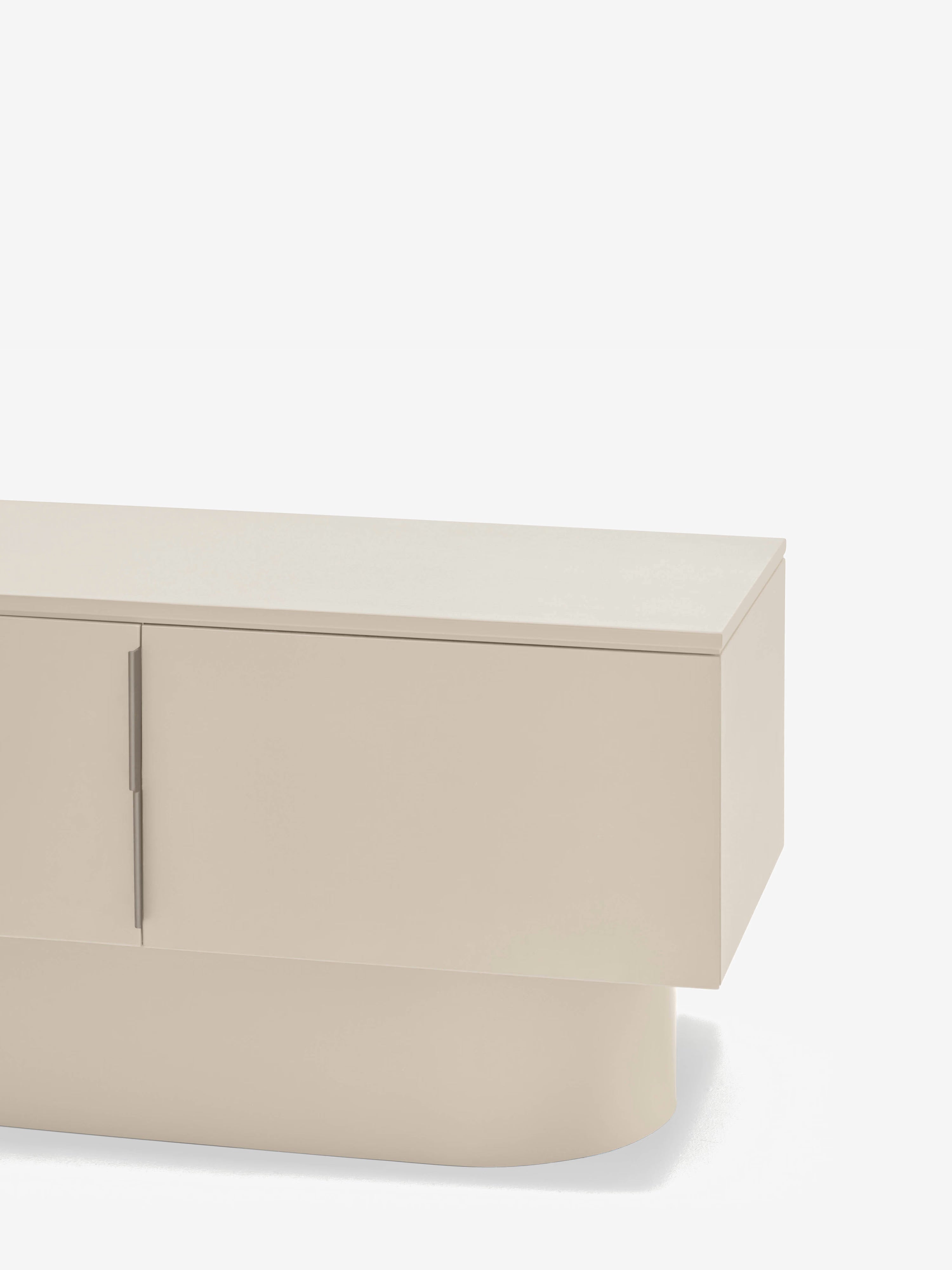 Totem mueble de TV de 4 puertas en MDF beige arena 200 x 50 cm