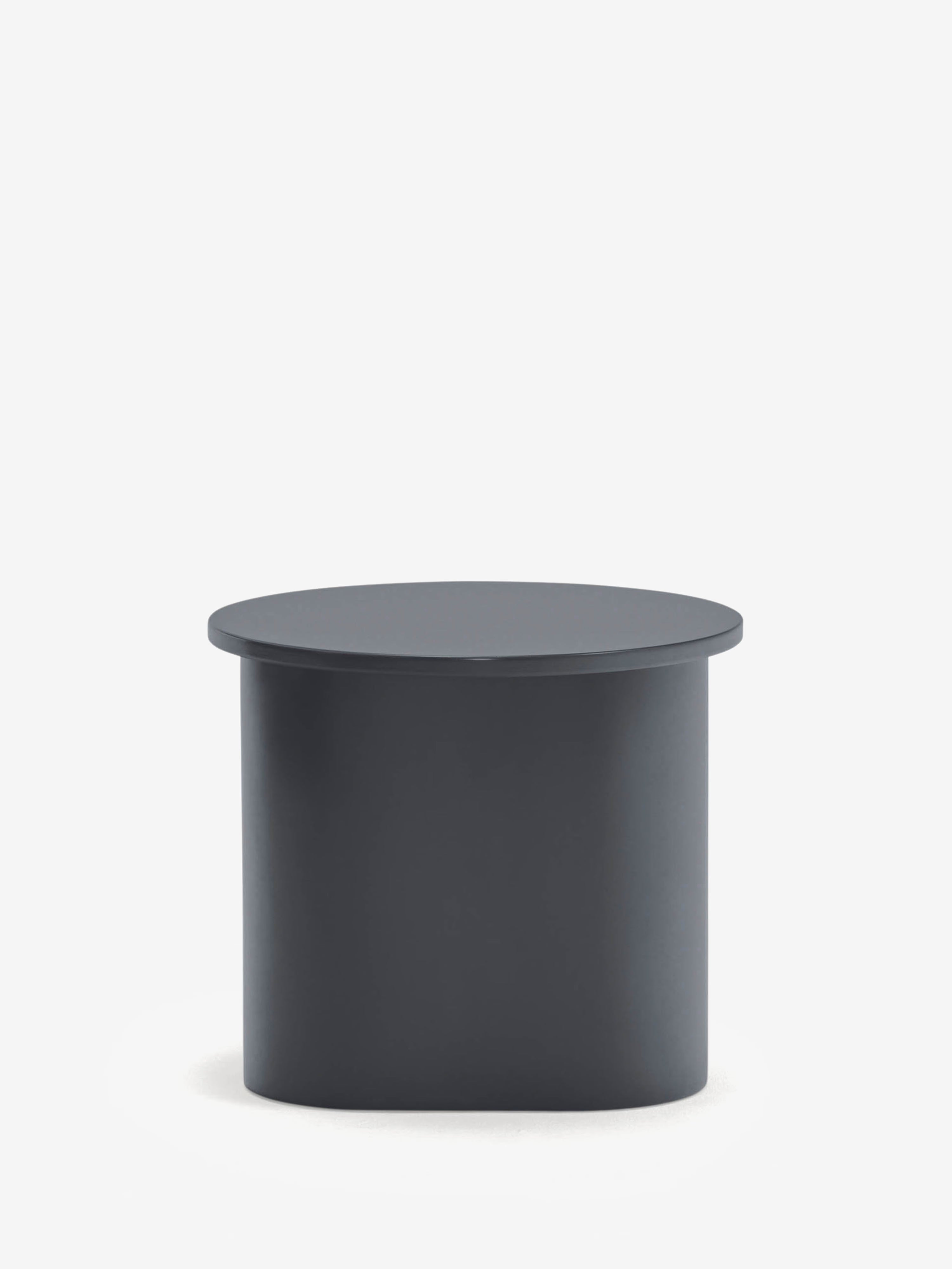 Totem round side table in anthracite gray MDF Ø36 cm