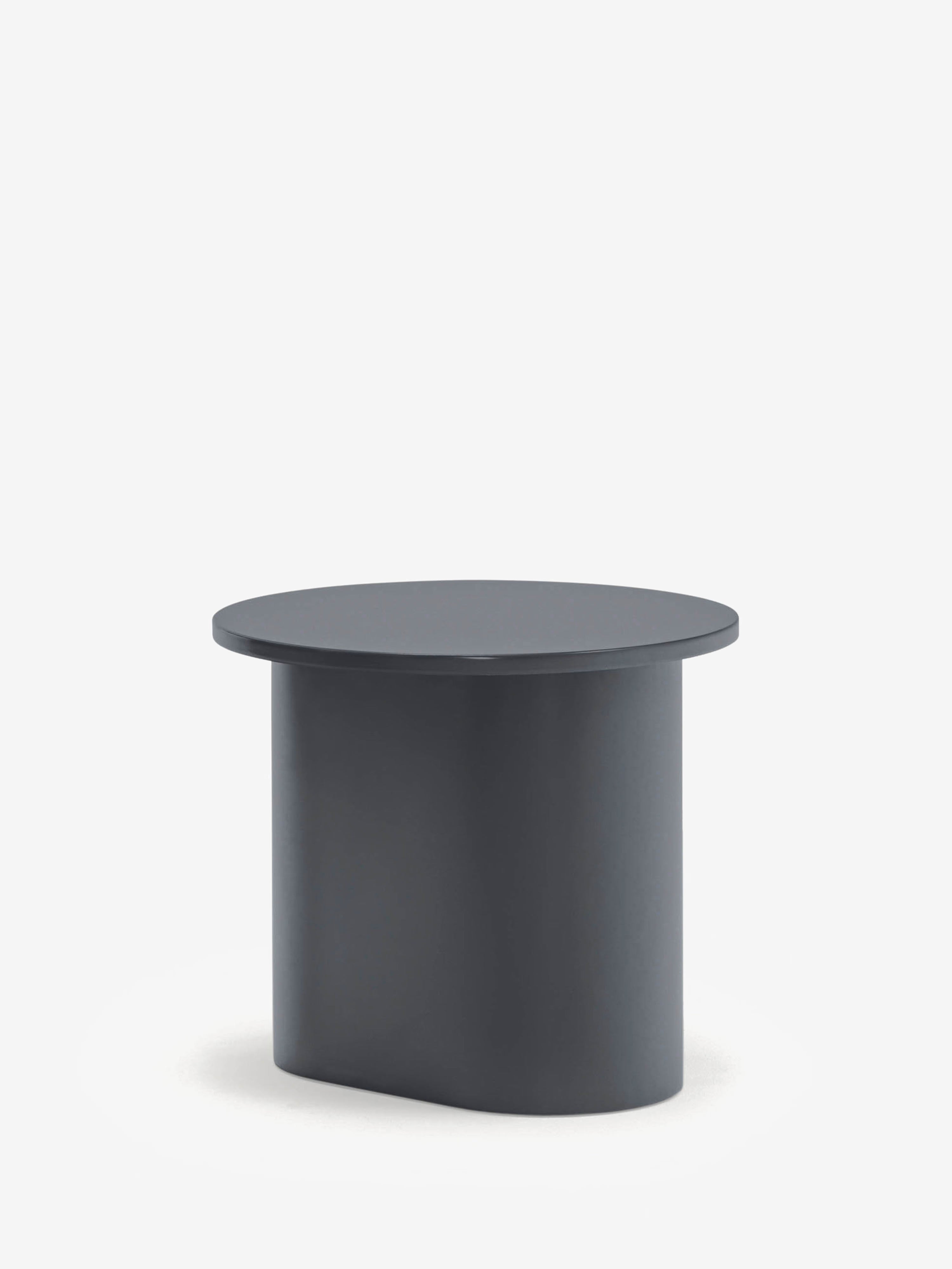 Totem round side table in anthracite gray MDF Ø36 cm