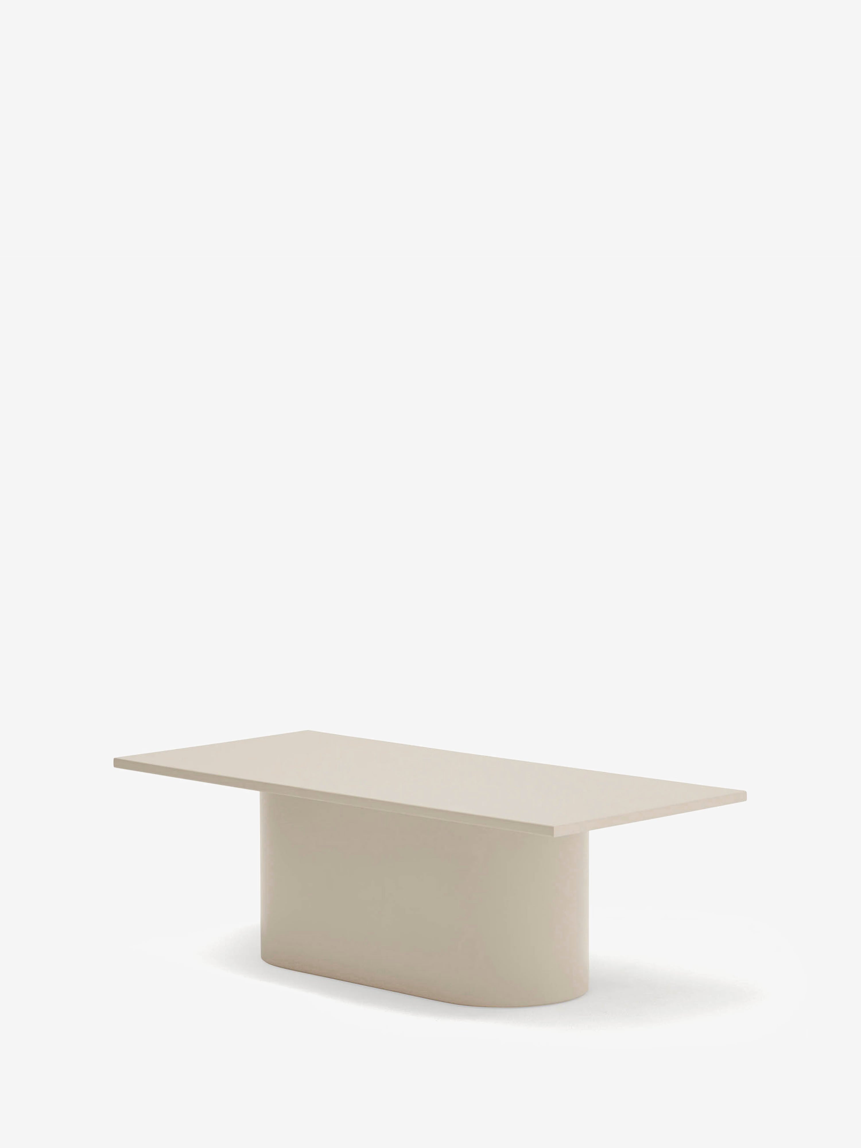 Totem rechteckiger Couchtisch Sandbeige 110 x 36 cm