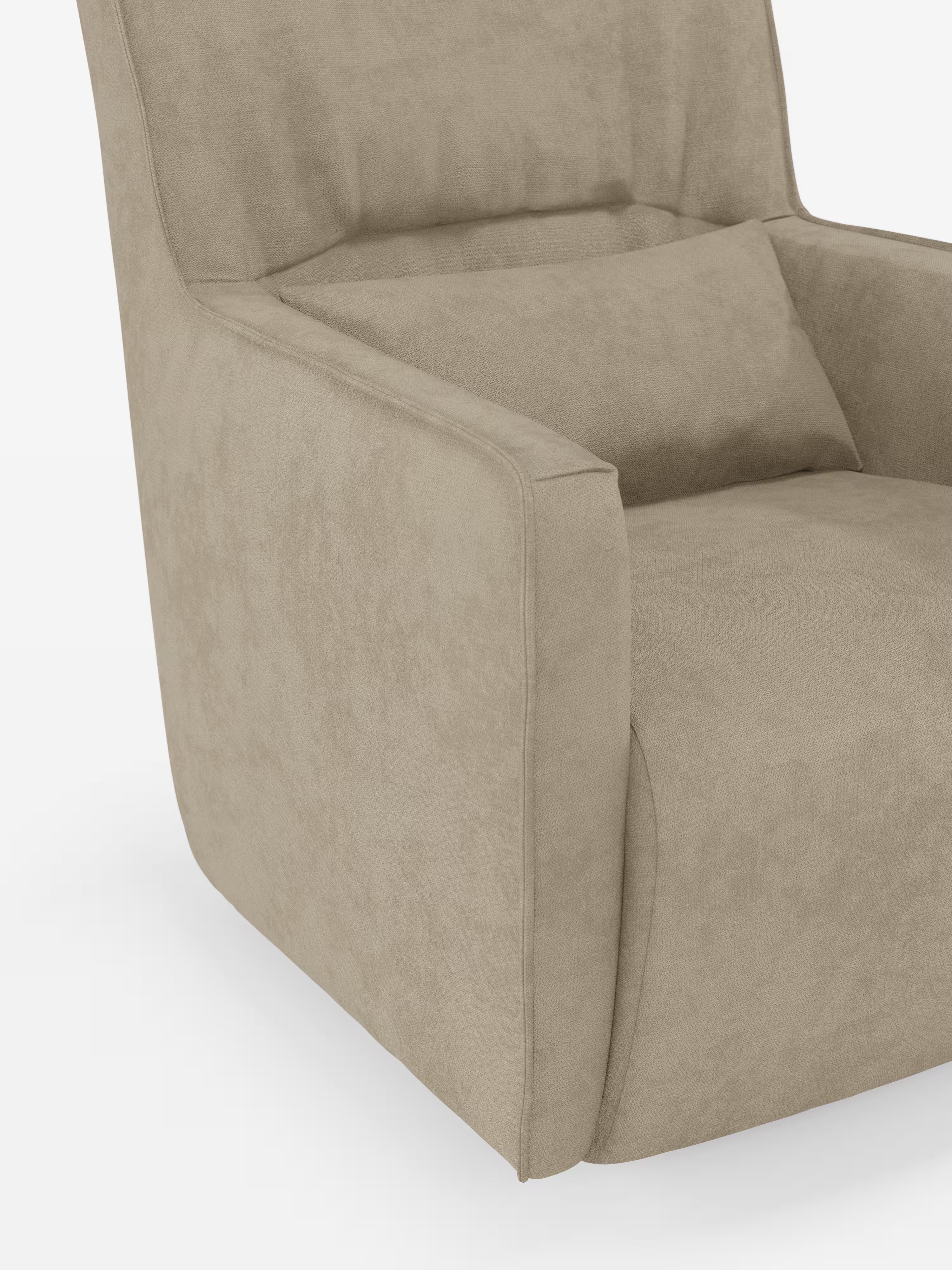 Tulla poltrona girevole con cuscino poggiareni - design elegante in tessuto impermeabile