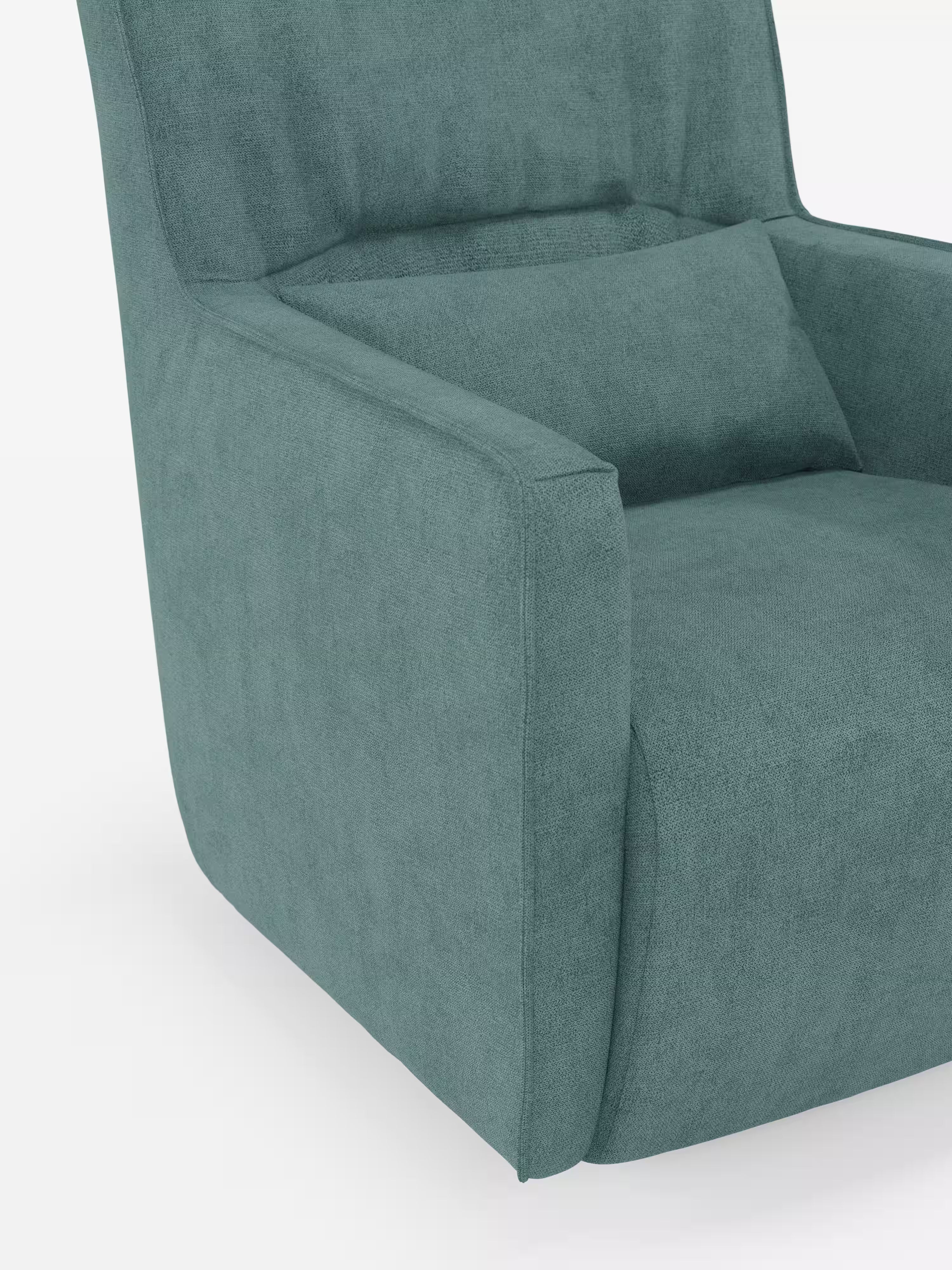 Tulla poltrona girevole con cuscino poggiareni - design elegante in tessuto impermeabile