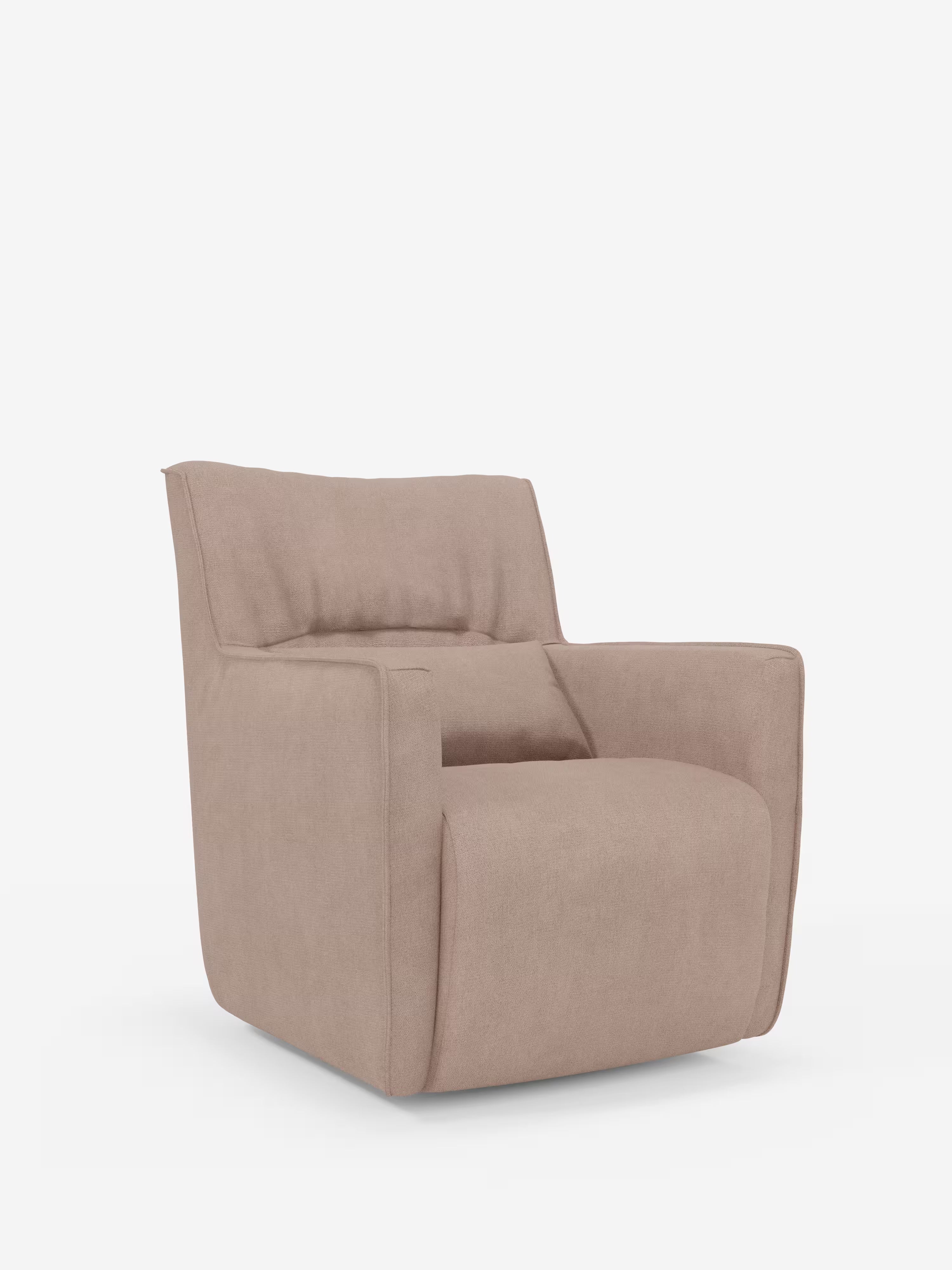Tulla poltrona girevole con cuscino poggiareni - design elegante in tessuto impermeabile