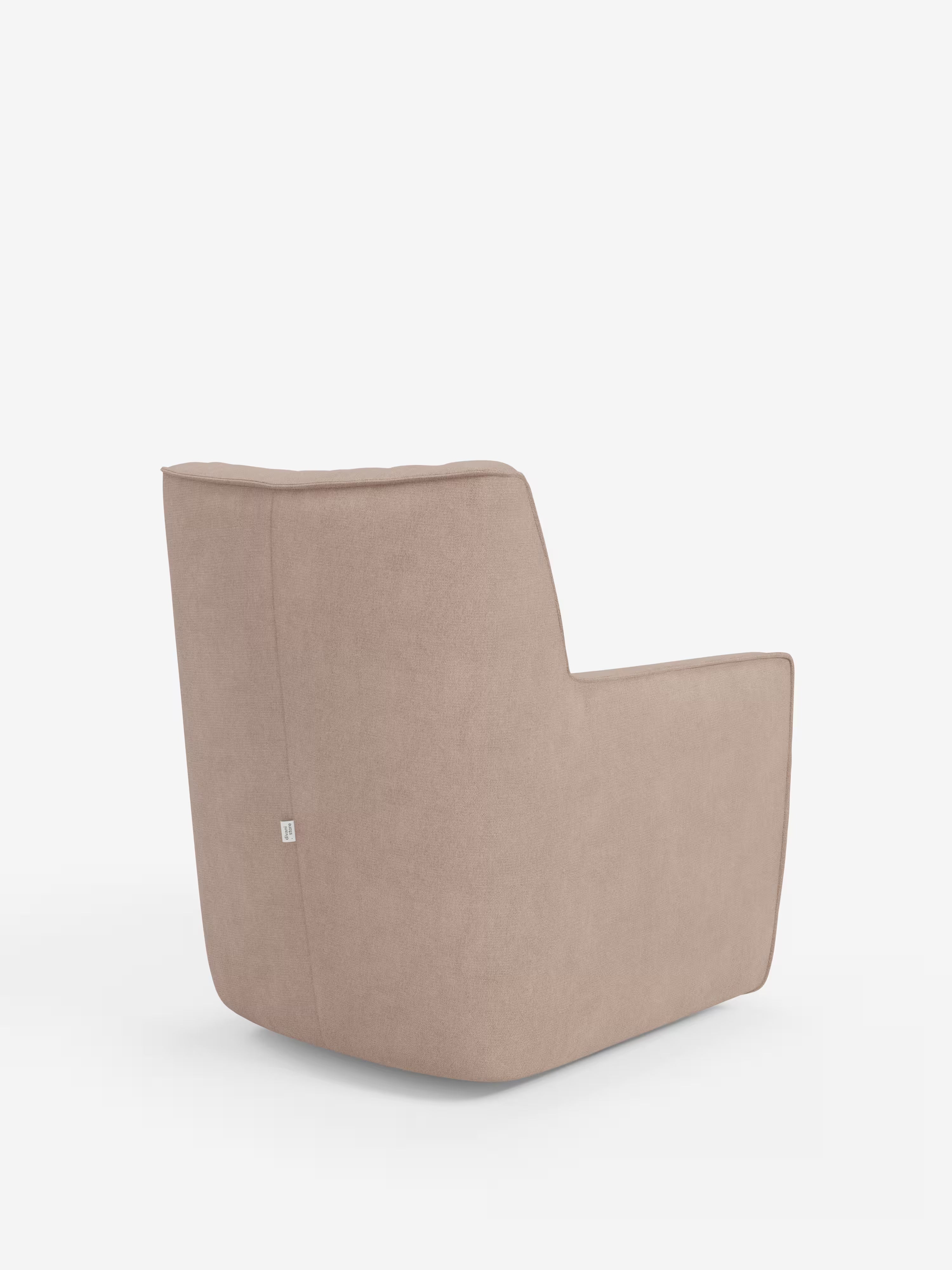 Tulla poltrona girevole con cuscino poggiareni - design elegante in tessuto impermeabile