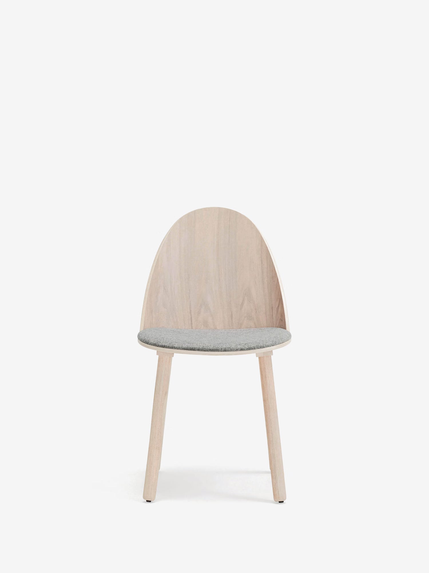 Uma Chaise en frêne et bois massif avec assise rembourrée en tissu