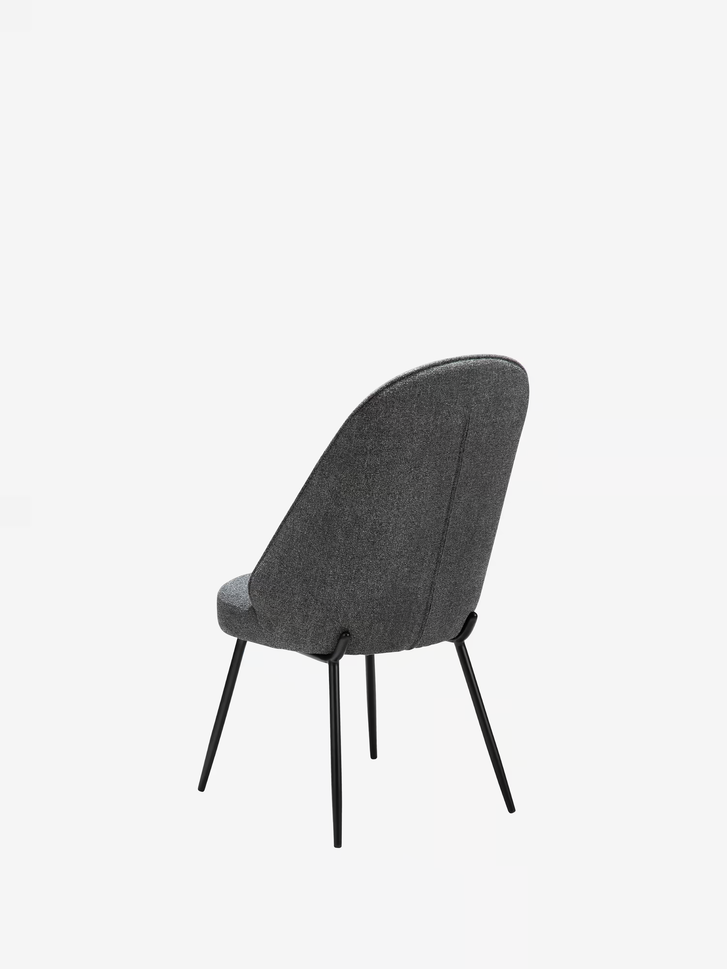 Utopia chaise avec dossier haut en bouclé et pieds en métal
