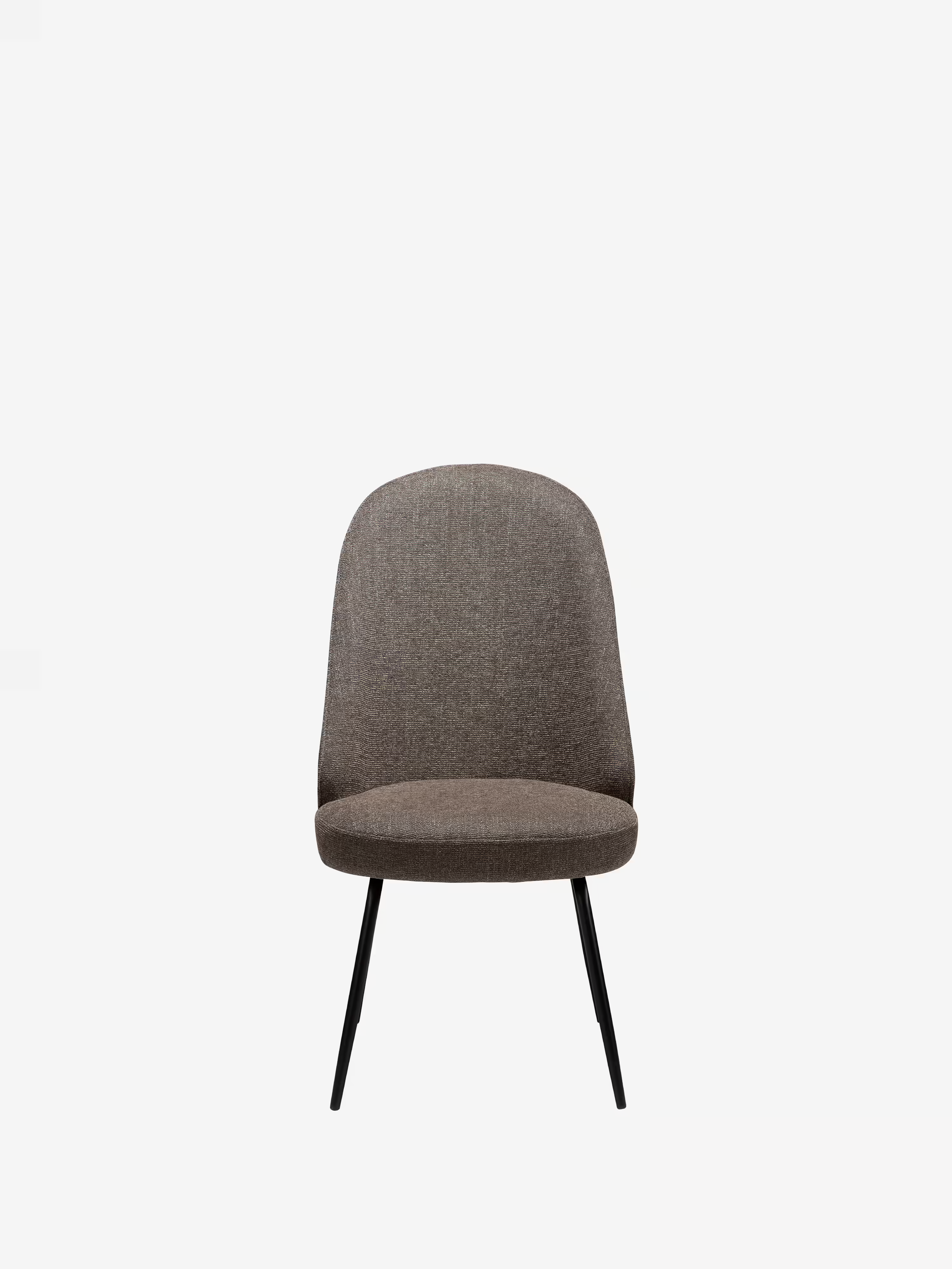 Utopia chaise avec dossier haut en bouclé et pieds en métal
