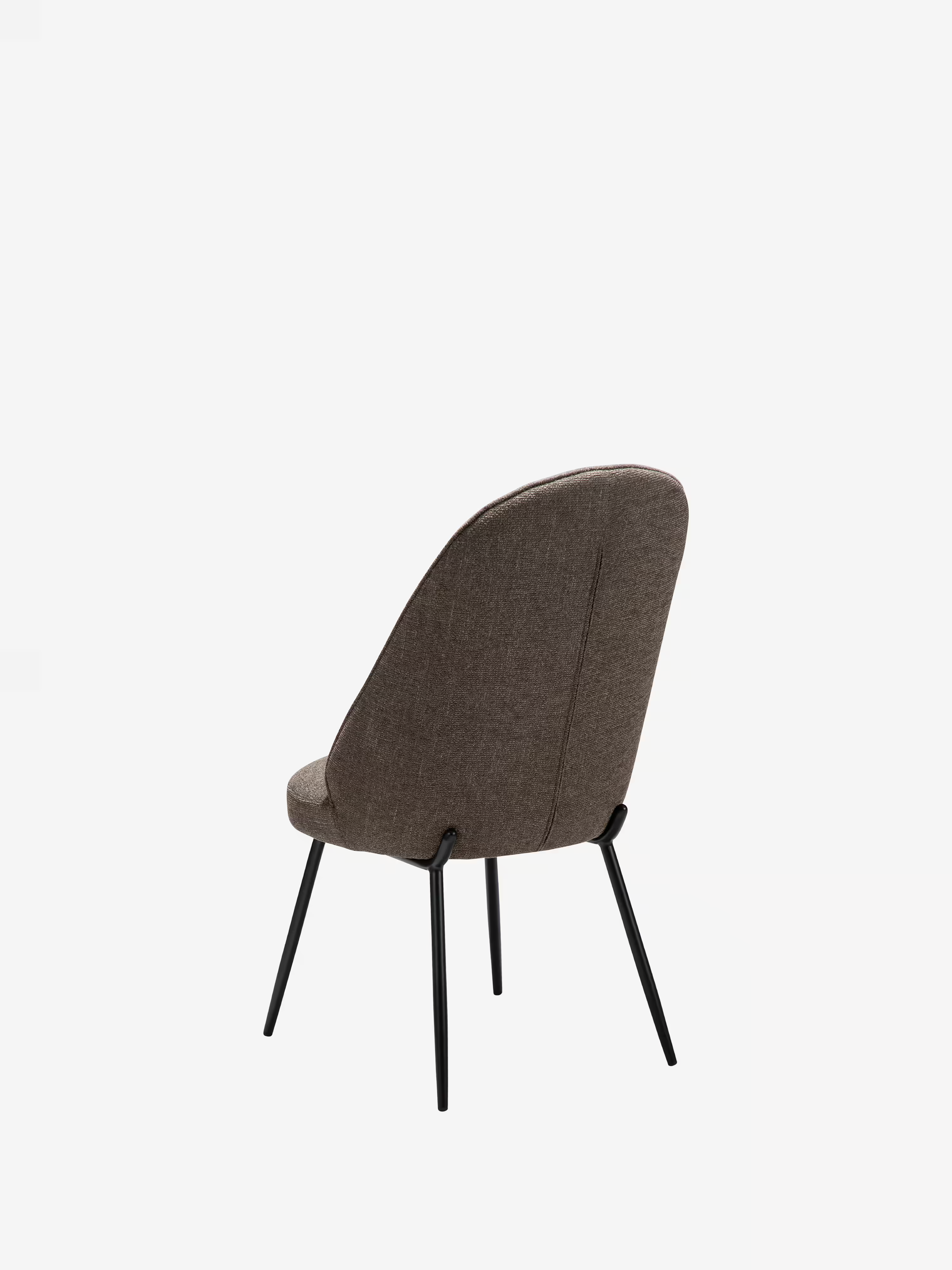 Utopia chaise avec dossier haut en bouclé et pieds en métal