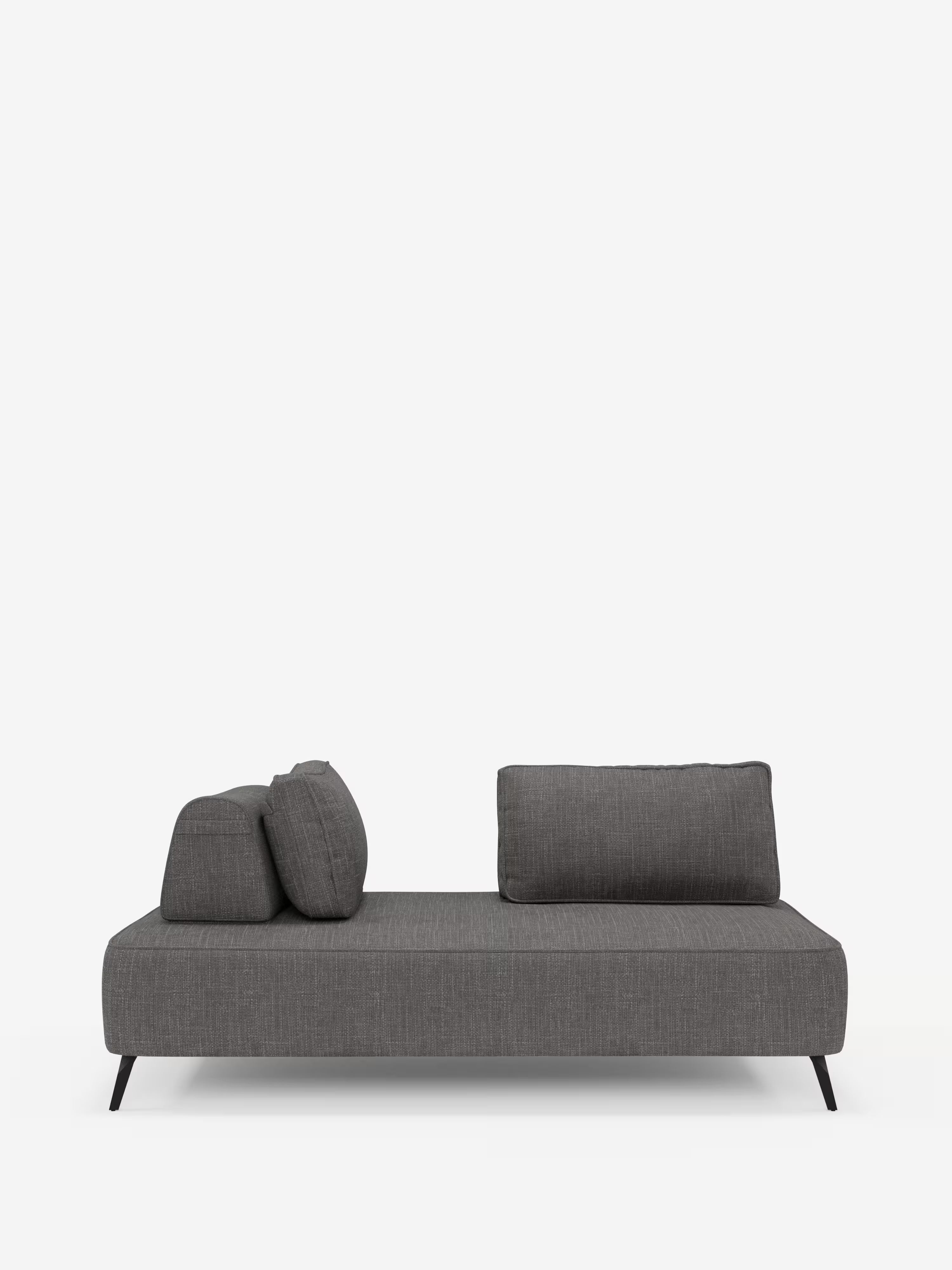 Volta divano modulare con schienali mobili e funzione letto in elegante ciniglia impermeabile