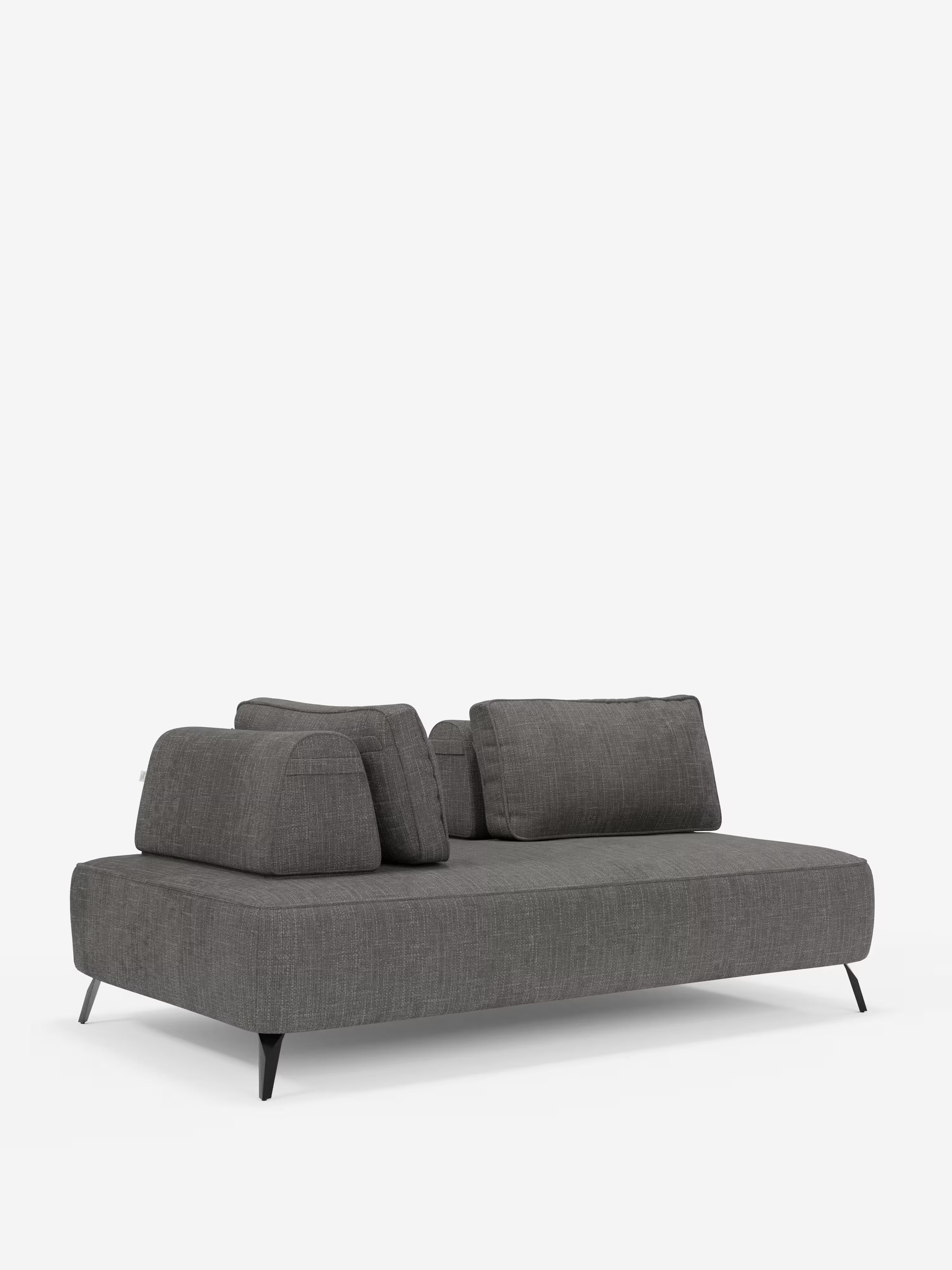 Volta divano modulare con schienali mobili e funzione letto in elegante ciniglia impermeabile