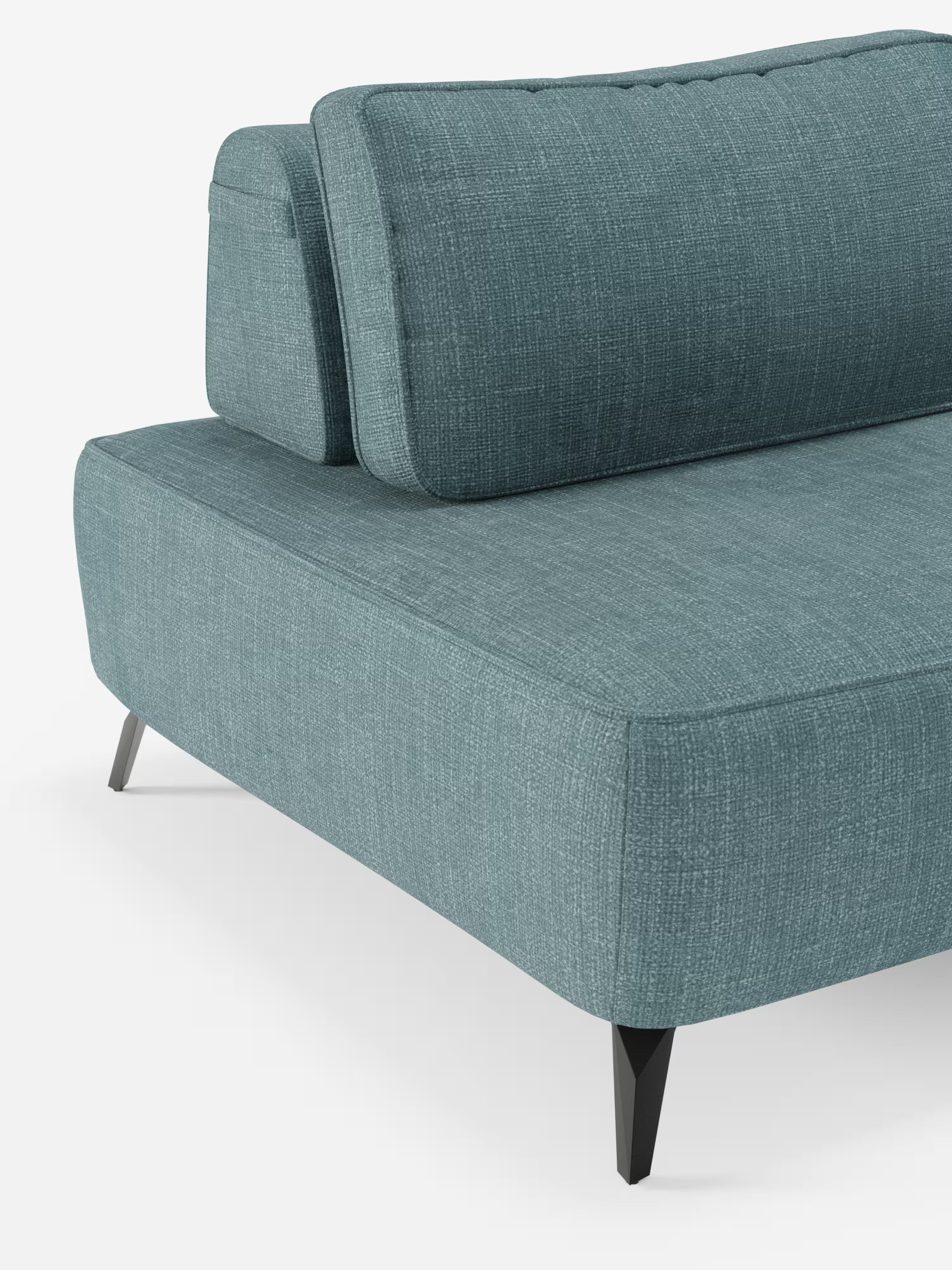 Volta divano modulare con schienali mobili e funzione letto in elegante ciniglia impermeabile