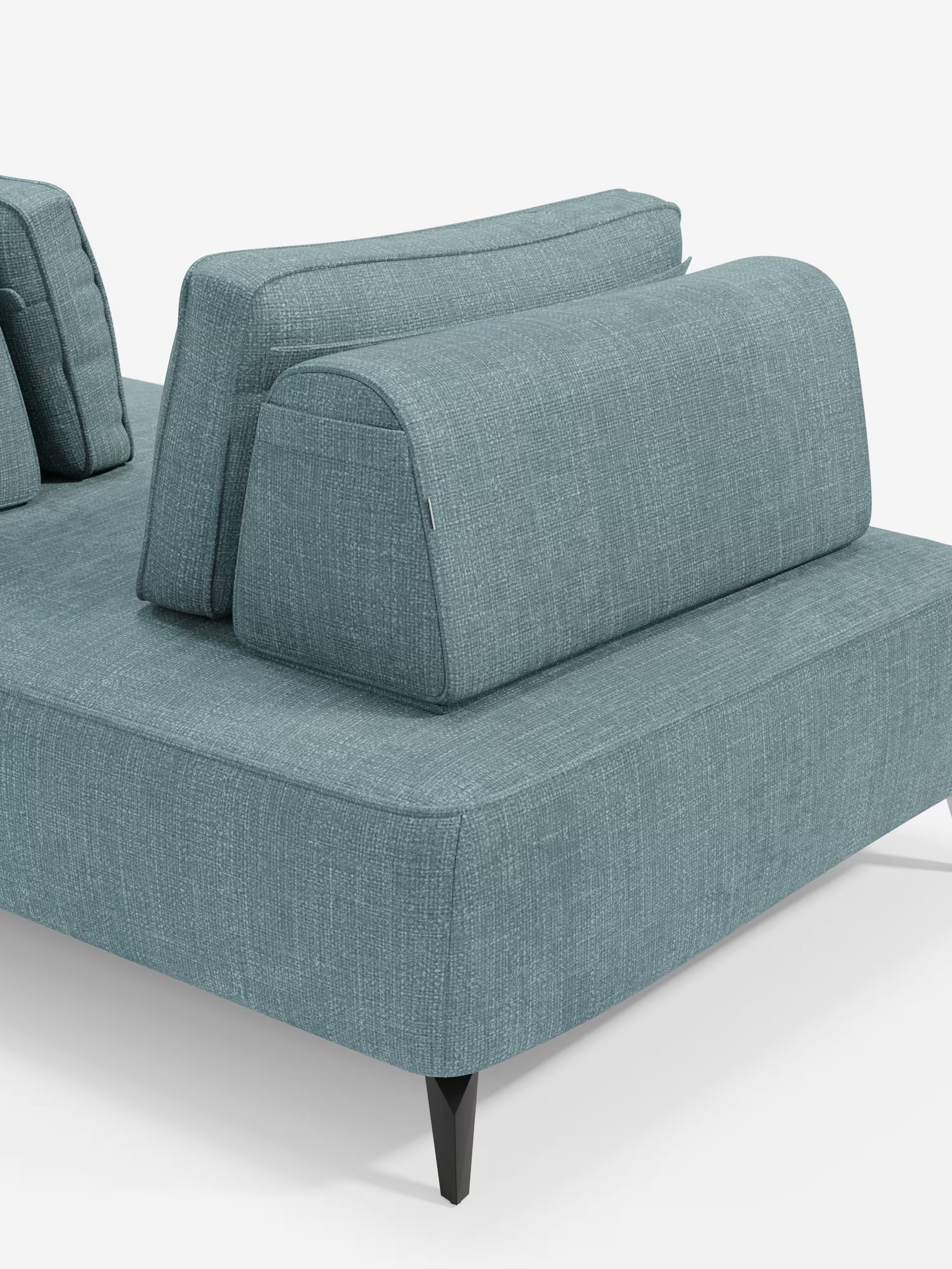 Volta divano modulare con schienali mobili e funzione letto in elegante ciniglia impermeabile
