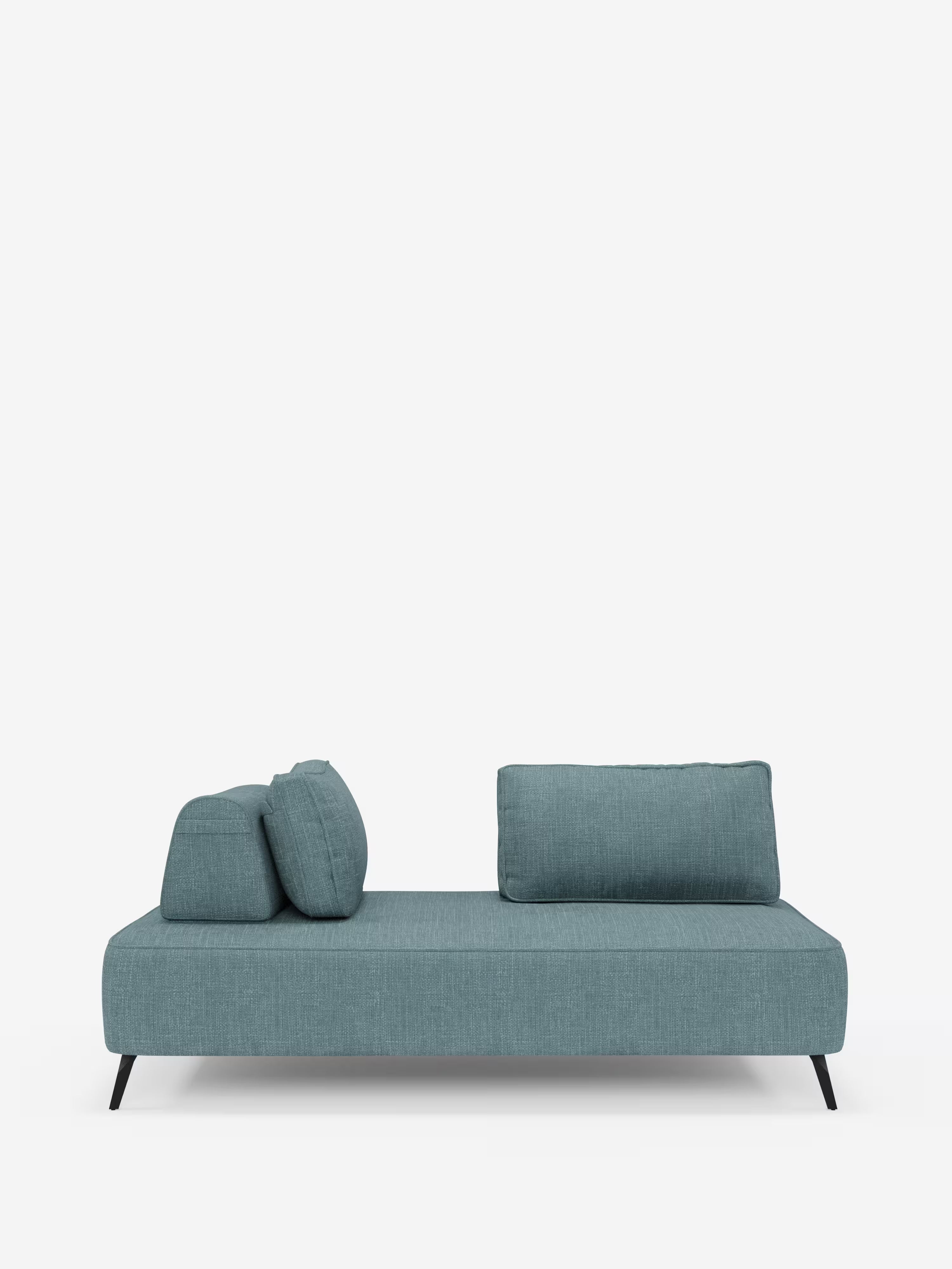 Volta divano modulare con schienali mobili e funzione letto in elegante ciniglia impermeabile