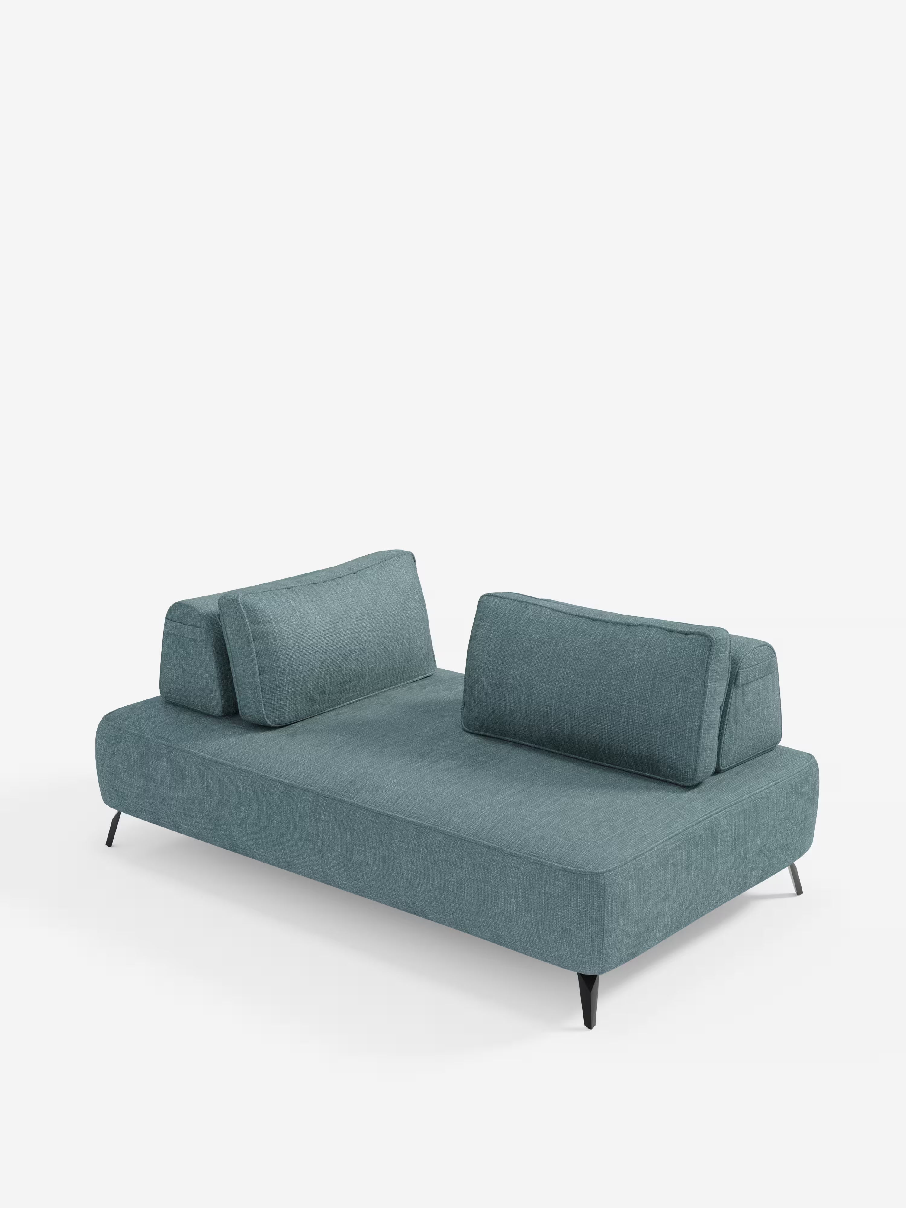 Volta divano modulare con schienali mobili e funzione letto in elegante ciniglia impermeabile