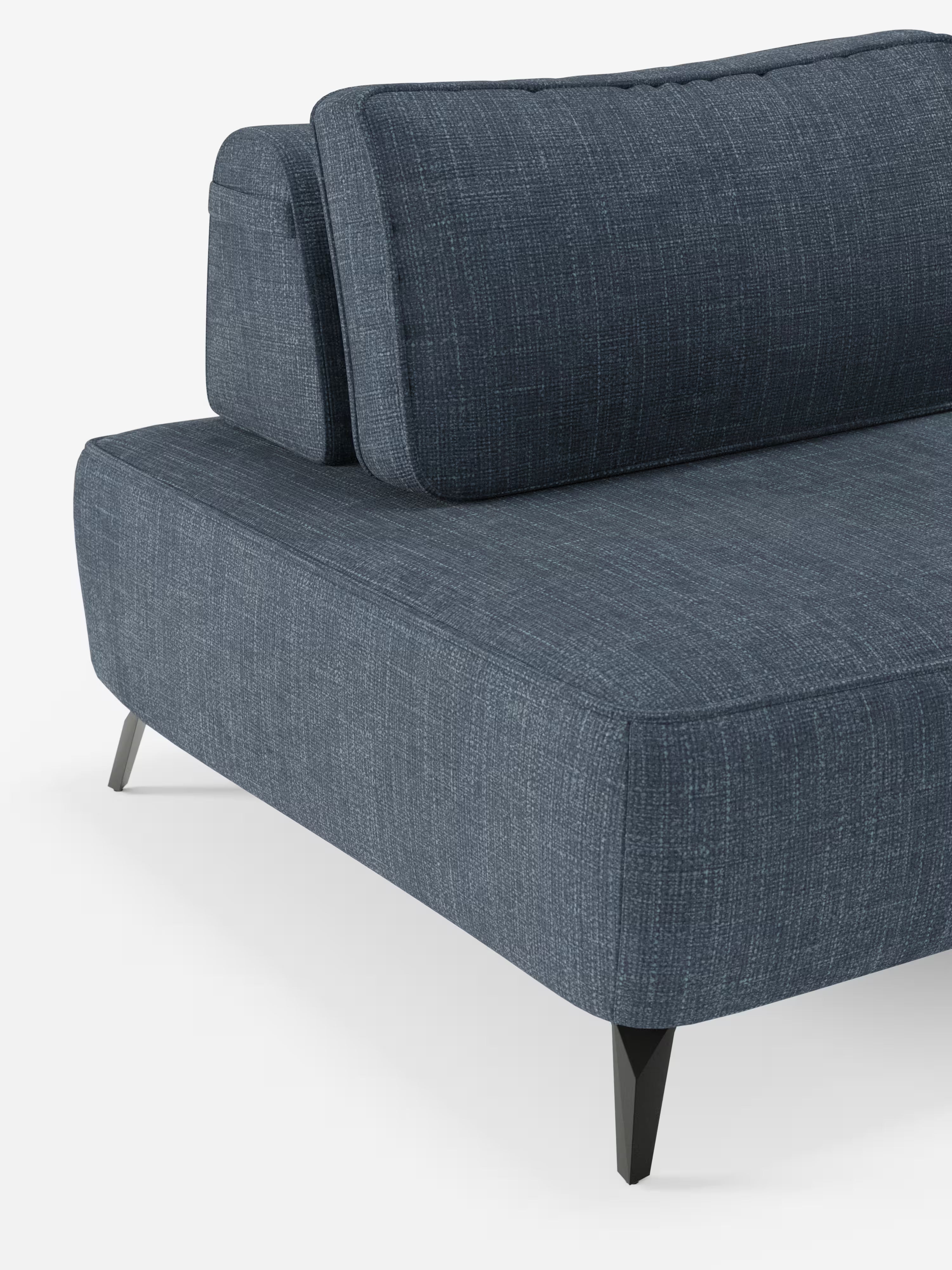 Volta divano modulare con schienali mobili e funzione letto in elegante ciniglia impermeabile