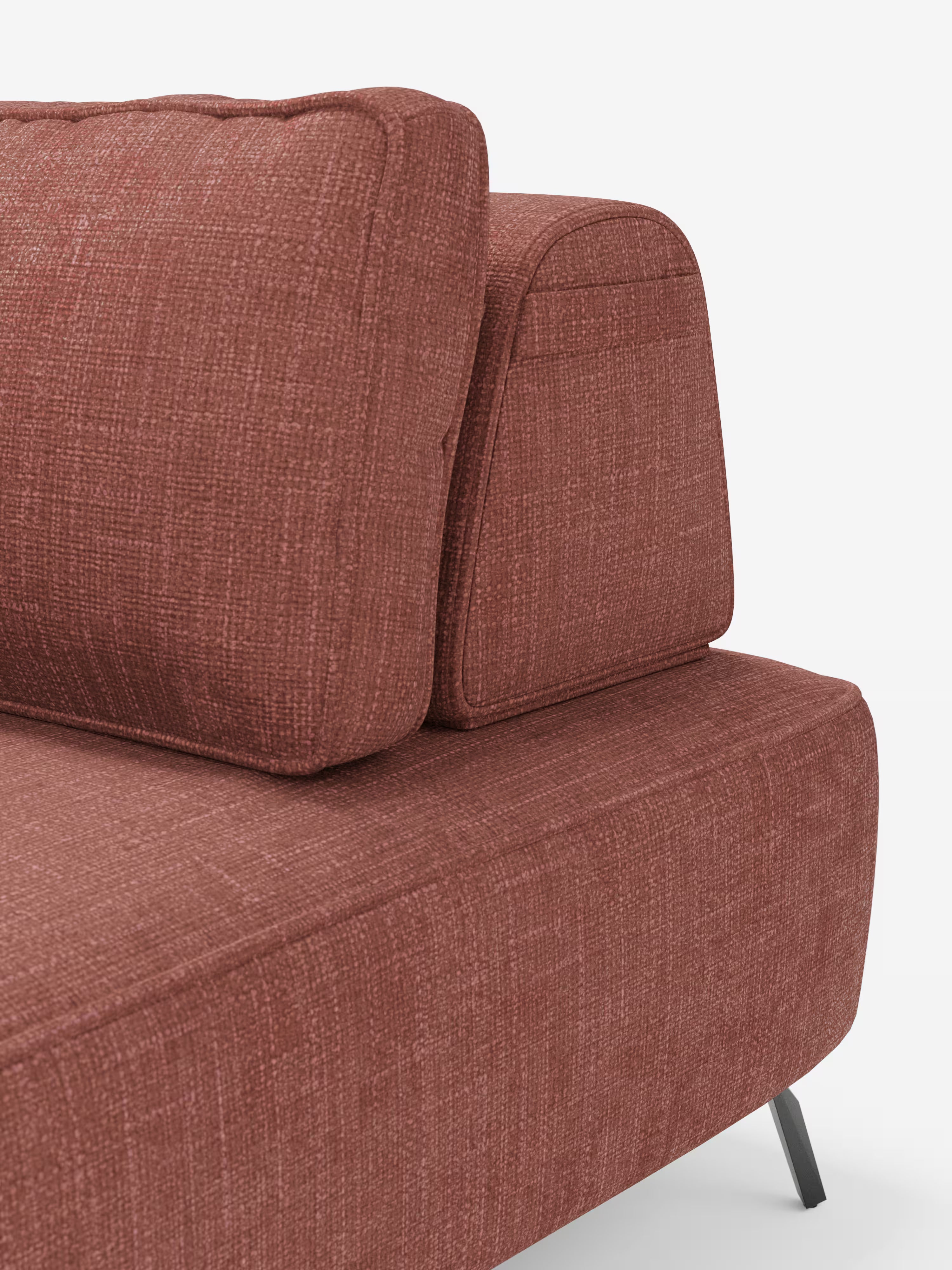 Volta divano modulare con schienali mobili e funzione letto in elegante ciniglia impermeabile