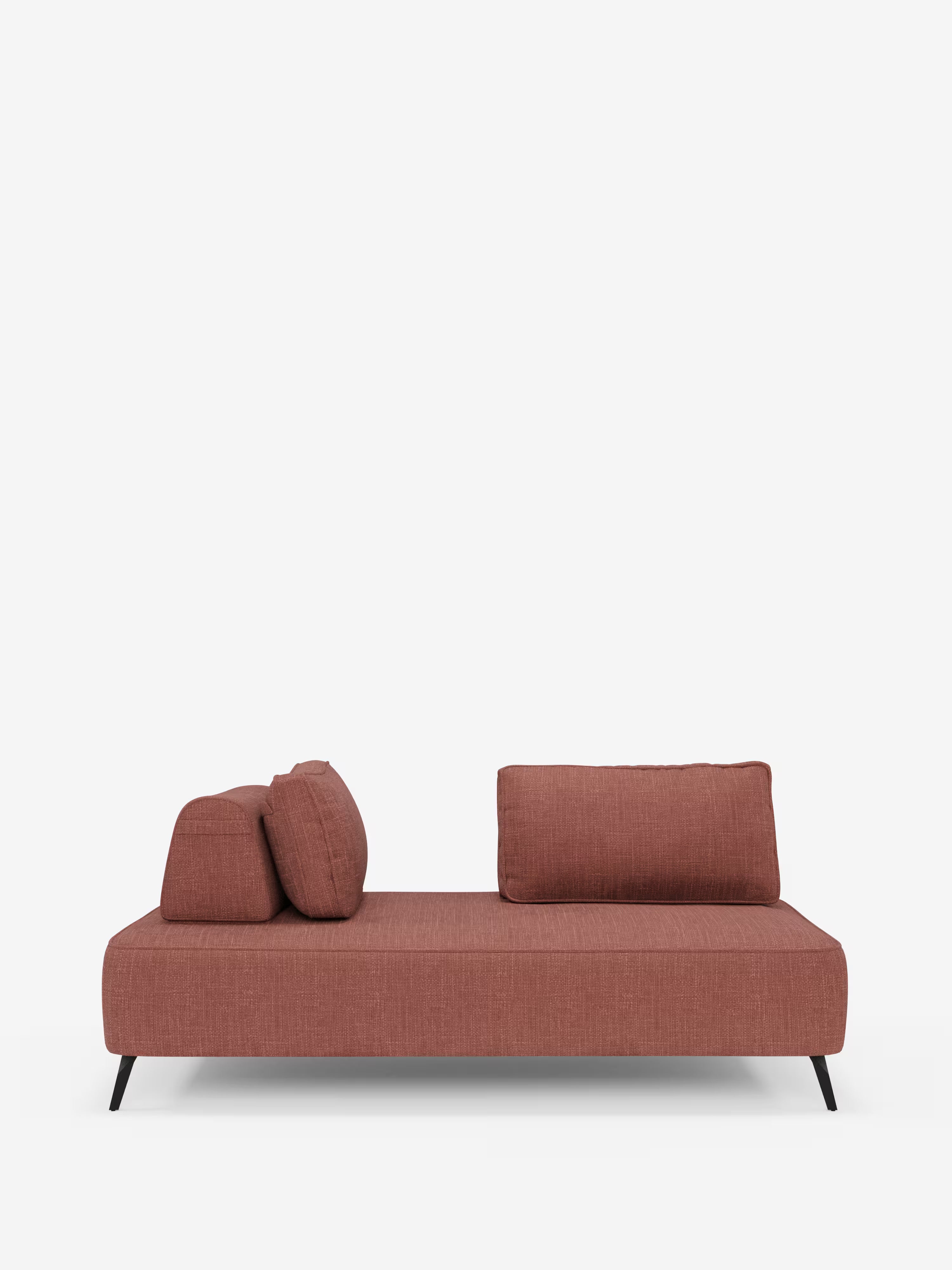 Volta divano modulare con schienali mobili e funzione letto in elegante ciniglia impermeabile