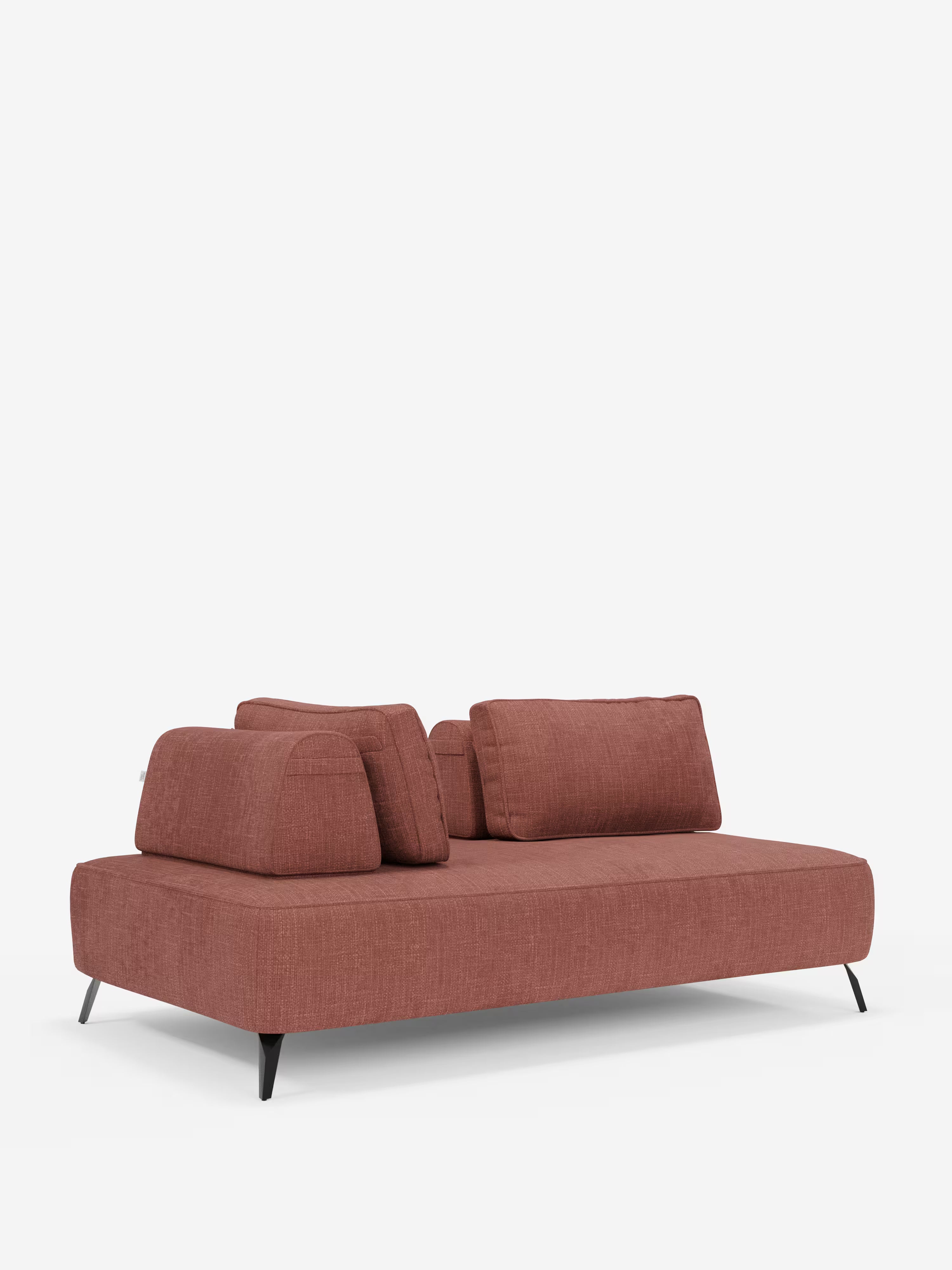 Volta divano modulare con schienali mobili e funzione letto in elegante ciniglia impermeabile