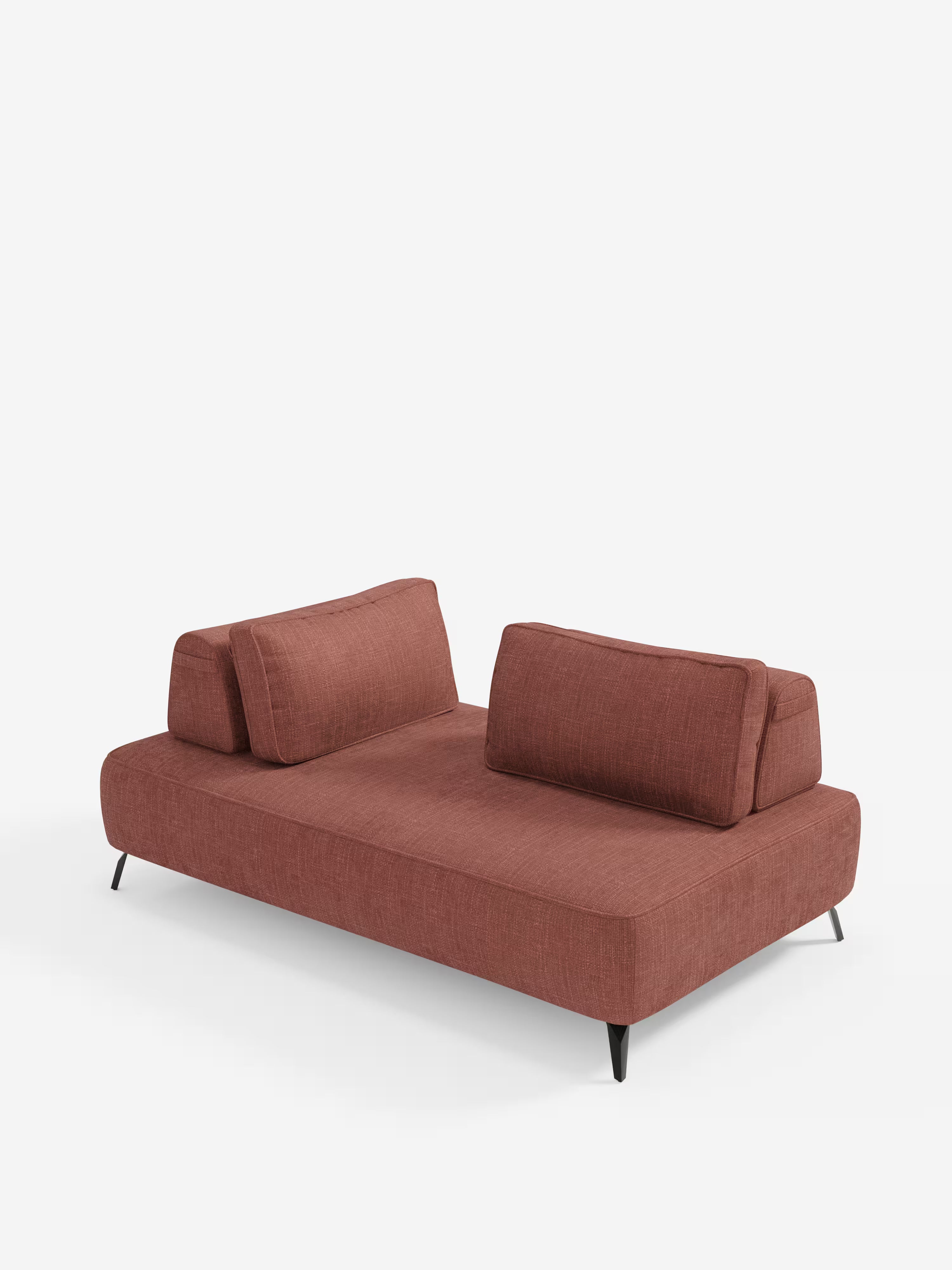Volta divano modulare con schienali mobili e funzione letto in elegante ciniglia impermeabile