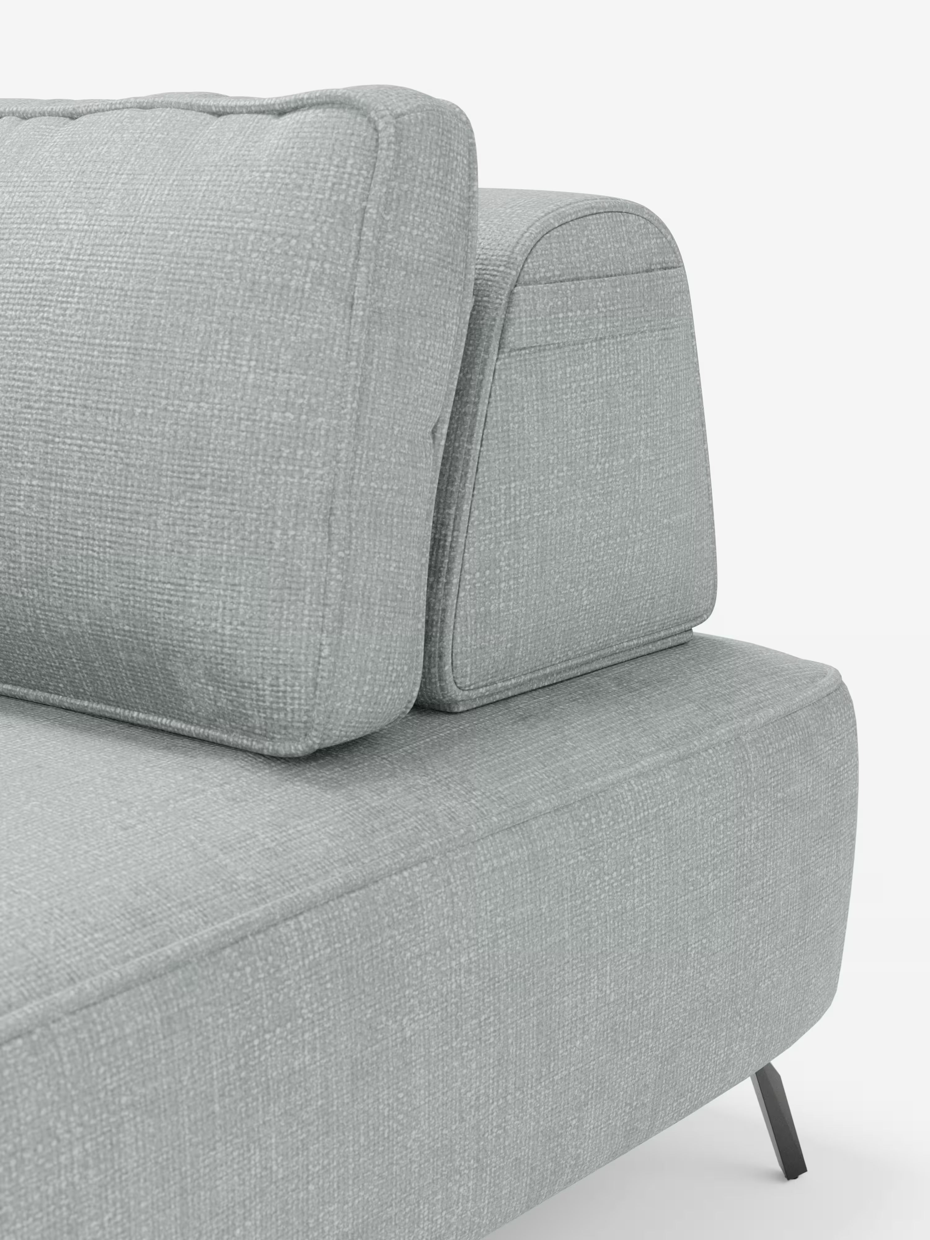 Volta divano modulare con schienali mobili e funzione letto in elegante ciniglia impermeabile