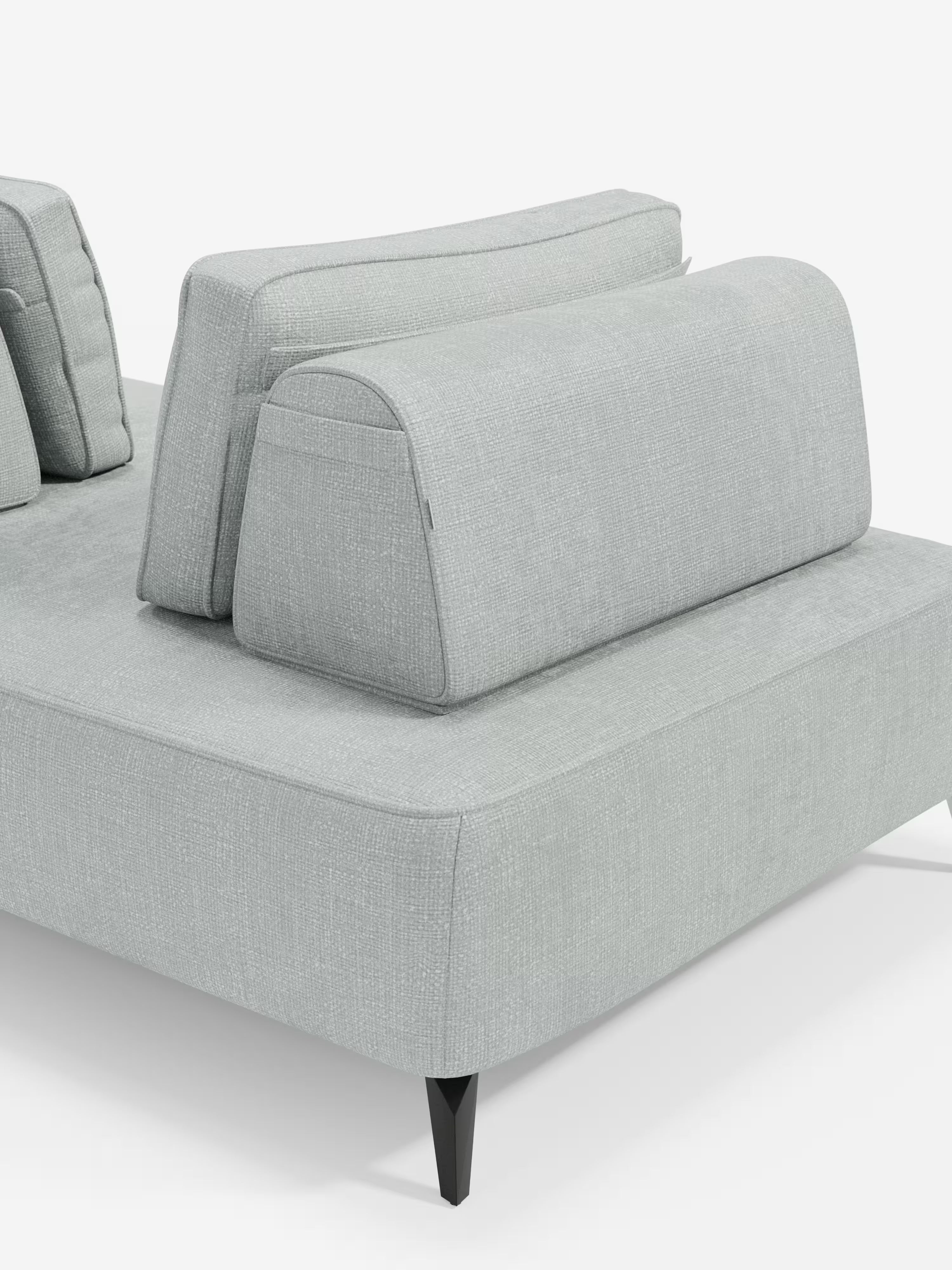Volta divano modulare con schienali mobili e funzione letto in elegante ciniglia impermeabile