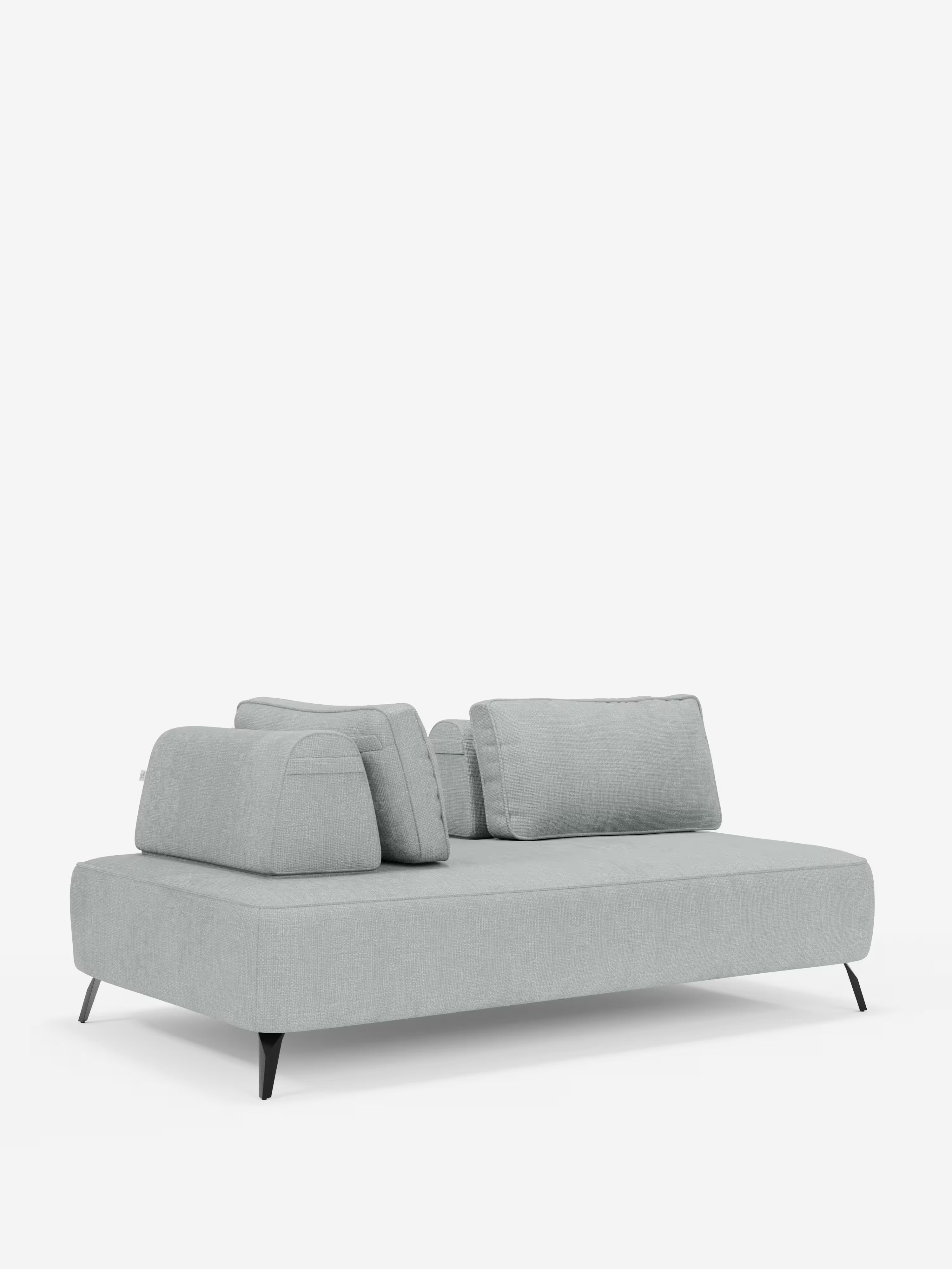 Volta divano modulare con schienali mobili e funzione letto in elegante ciniglia impermeabile