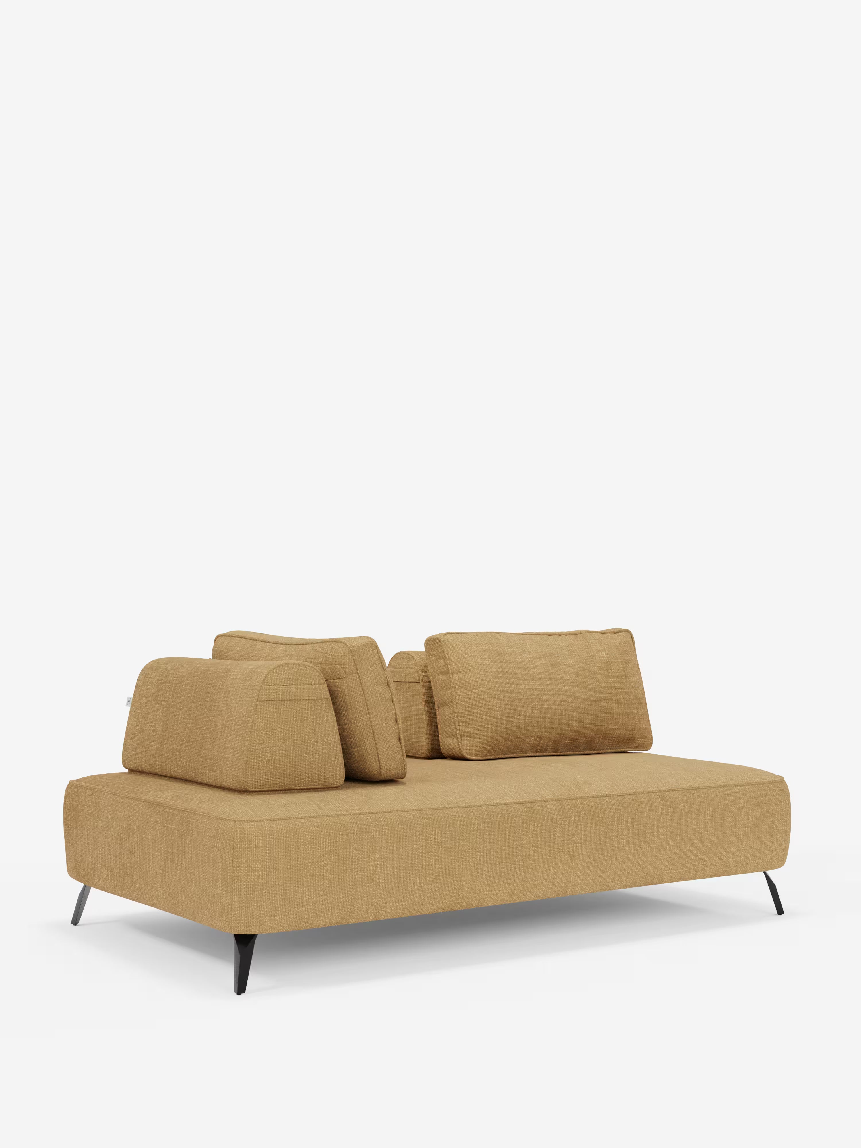 Volta divano modulare con schienali mobili e funzione letto in elegante ciniglia impermeabile