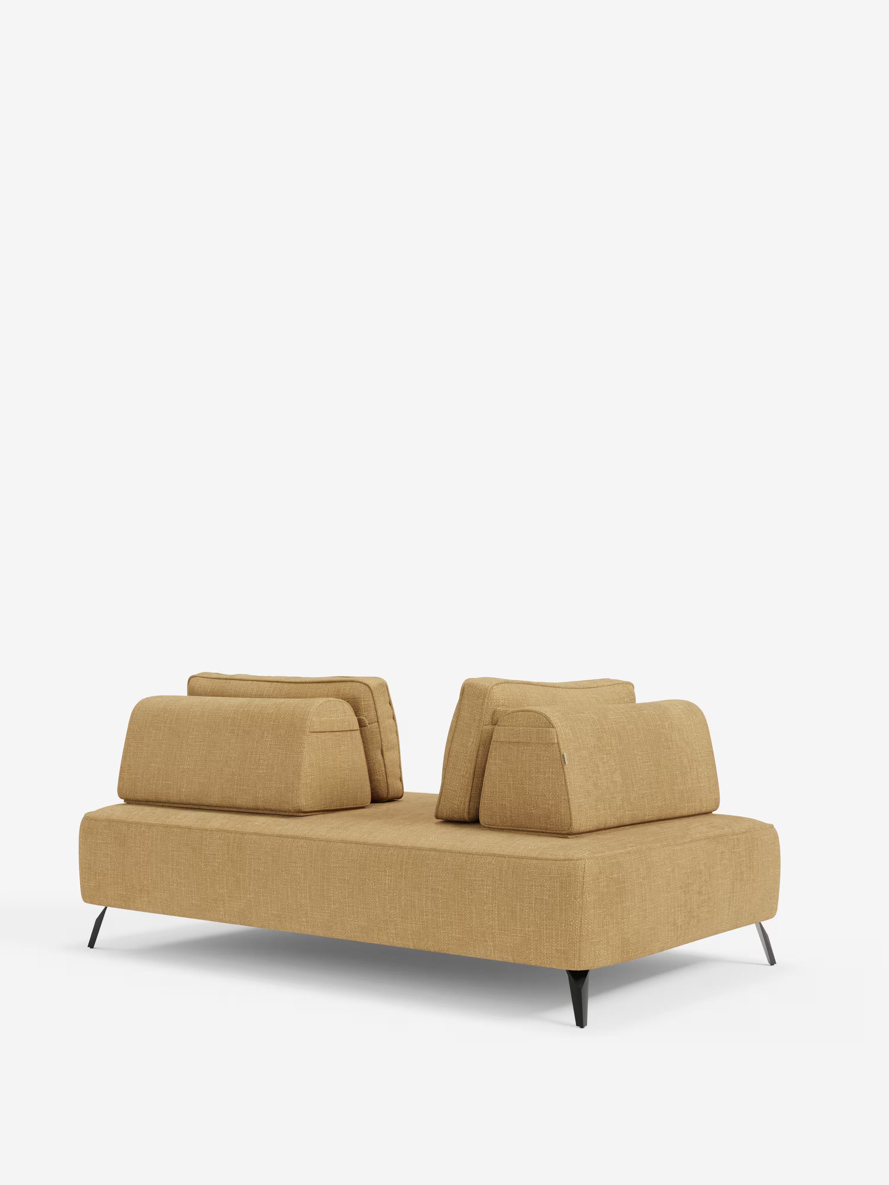 Volta divano modulare con schienali mobili e funzione letto in elegante ciniglia impermeabile