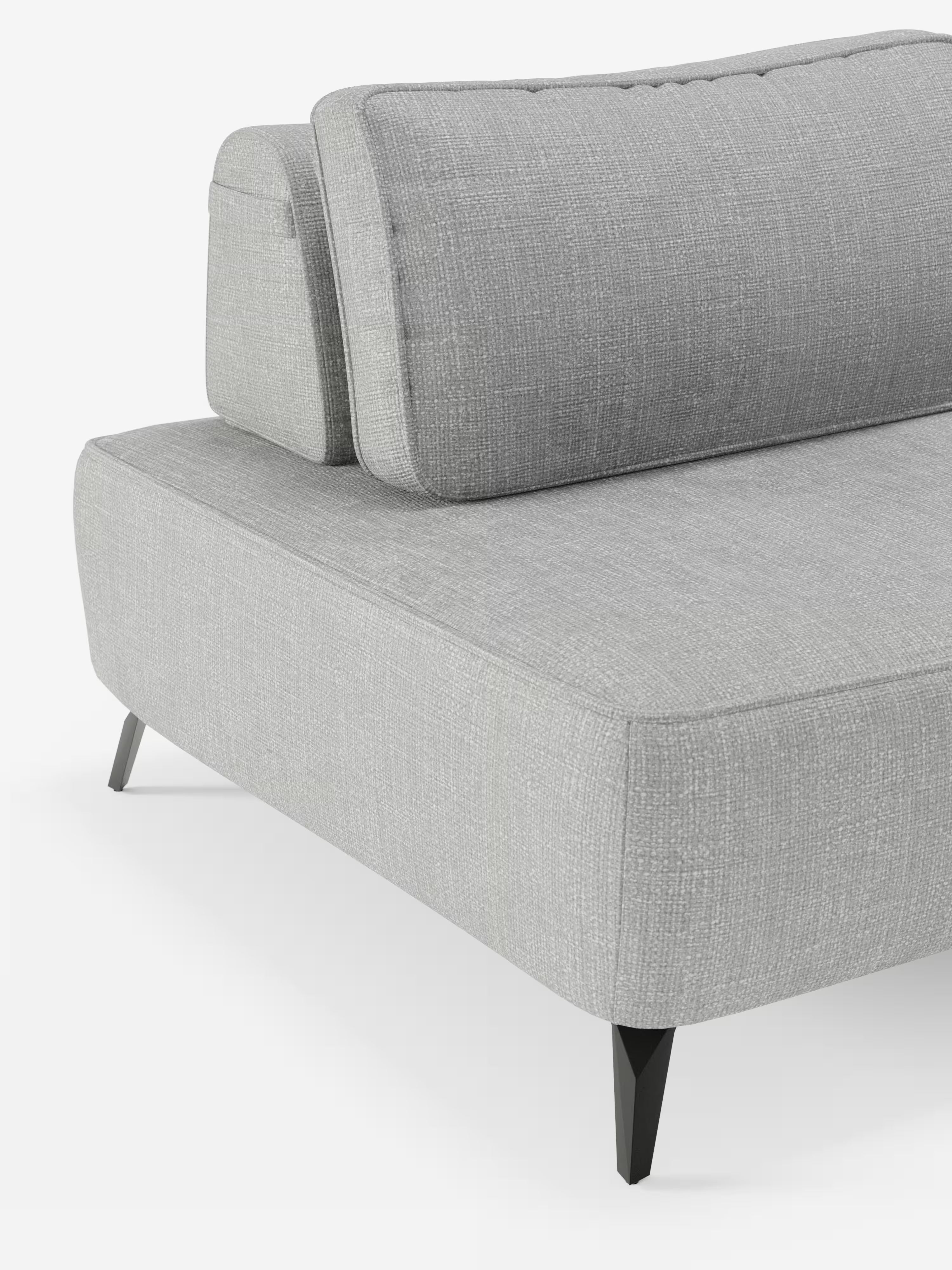 Volta divano modulare con schienali mobili e funzione letto in elegante ciniglia impermeabile