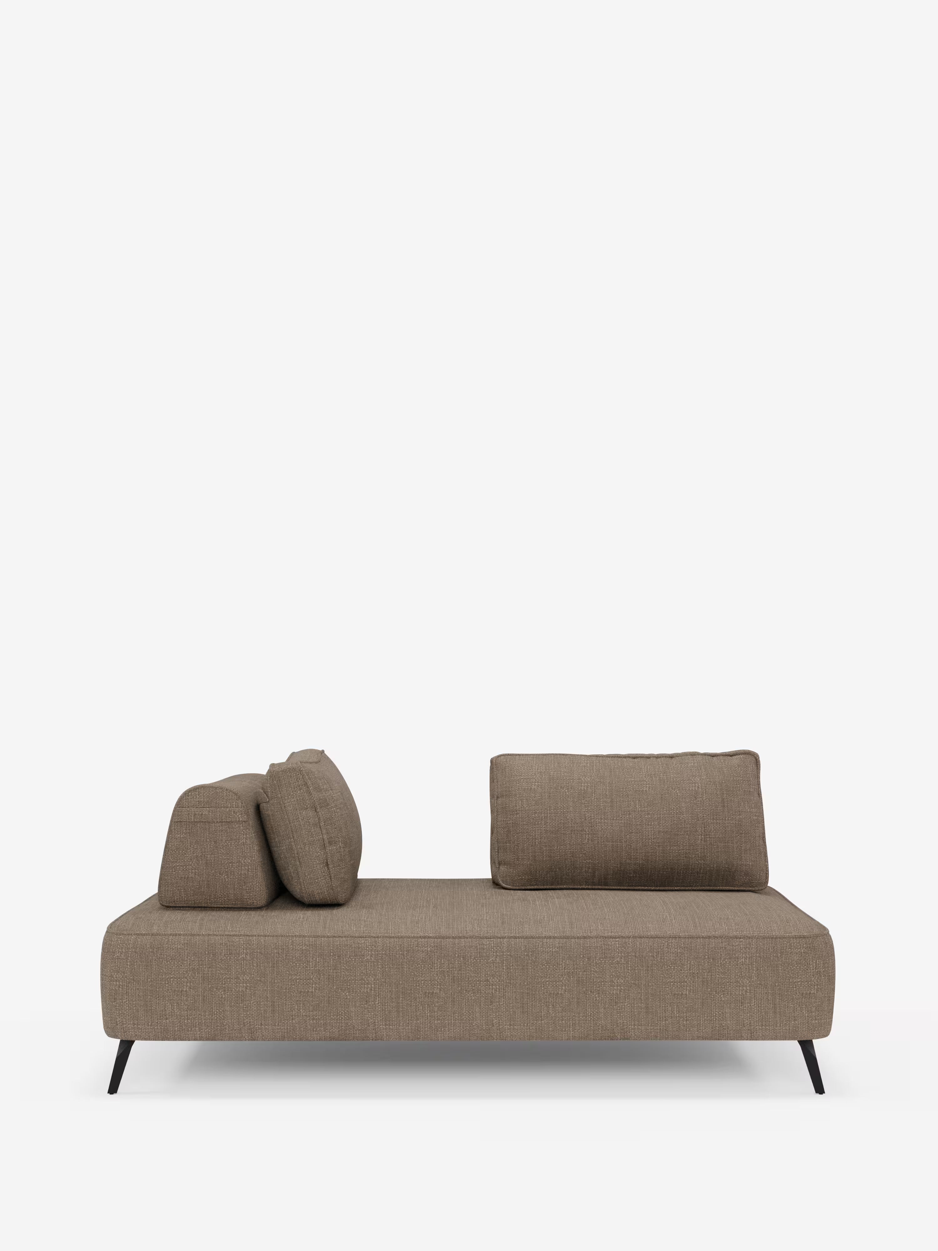 Volta divano modulare con schienali mobili e funzione letto in elegante ciniglia impermeabile