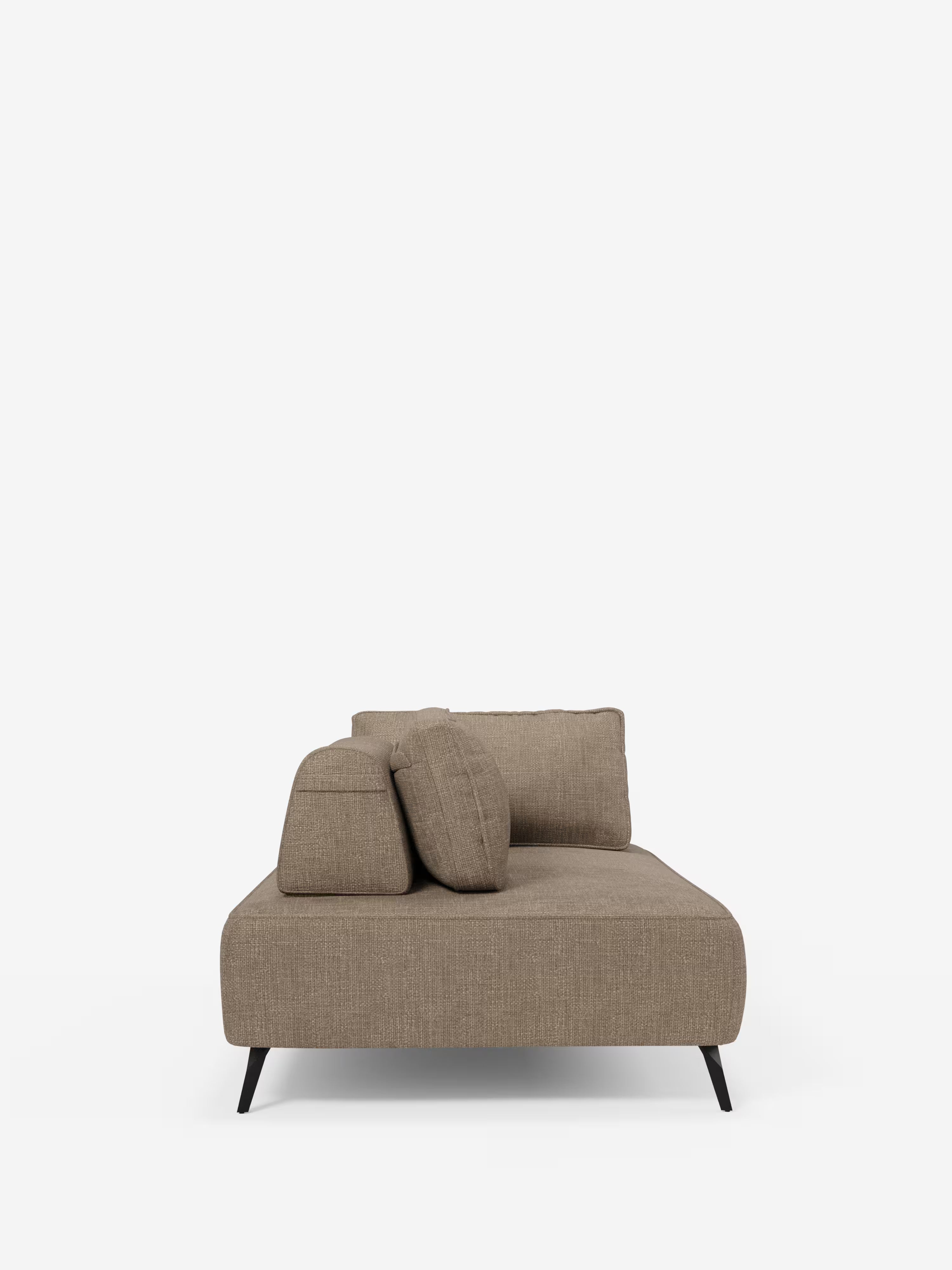 Volta divano modulare con schienali mobili e funzione letto in elegante ciniglia impermeabile