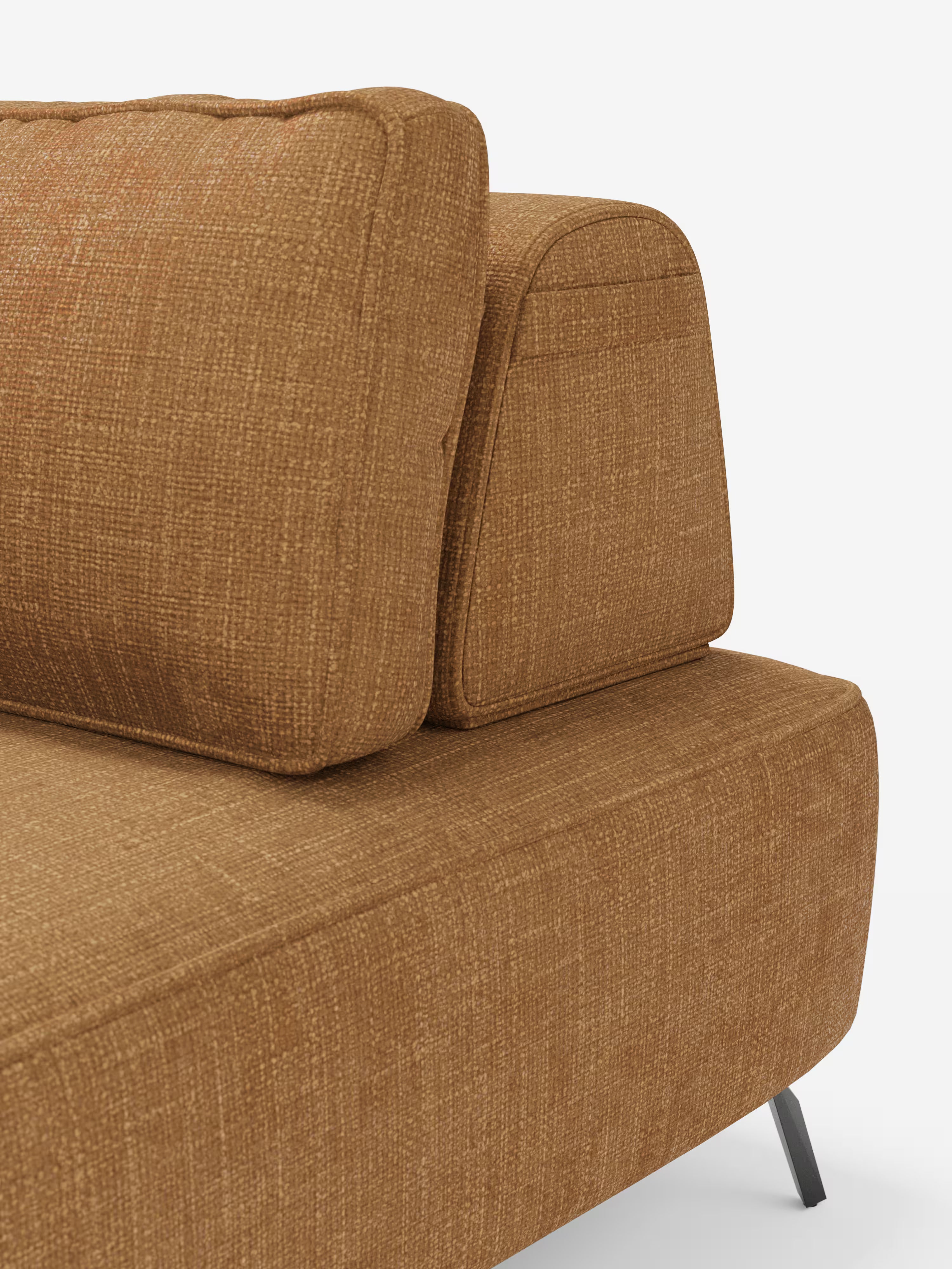 Volta divano modulare con schienali mobili e funzione letto in elegante ciniglia impermeabile