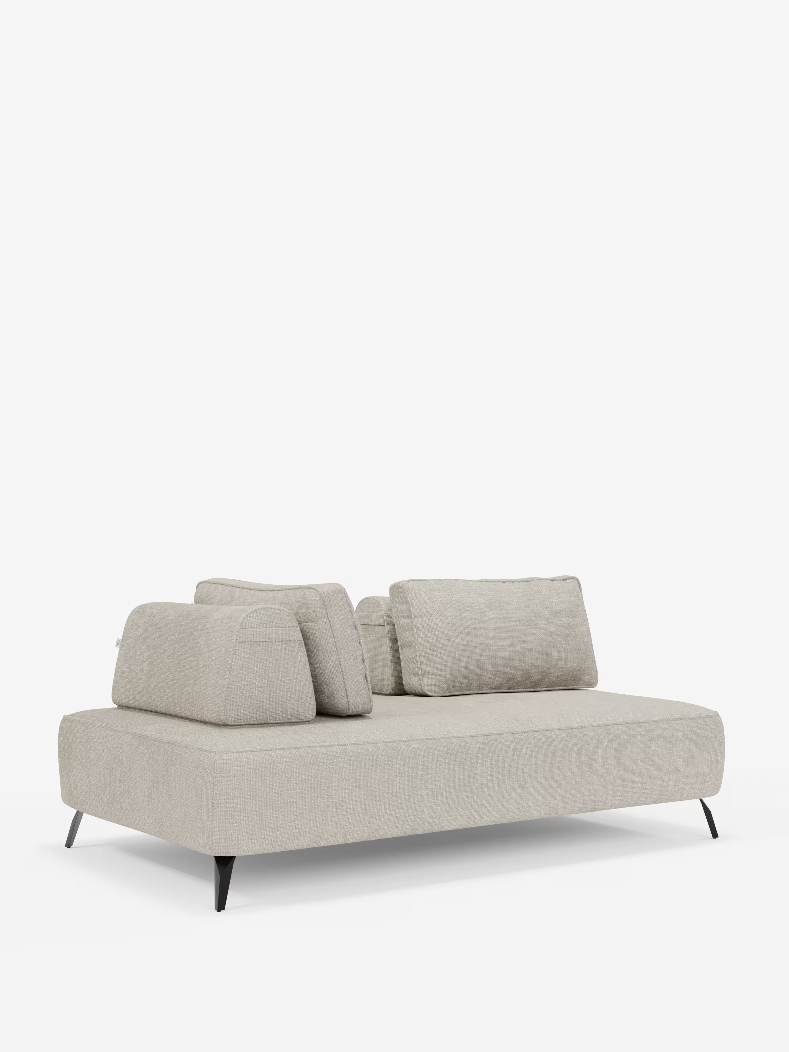 Volta divano modulare con schienali mobili e funzione letto in elegante ciniglia impermeabile