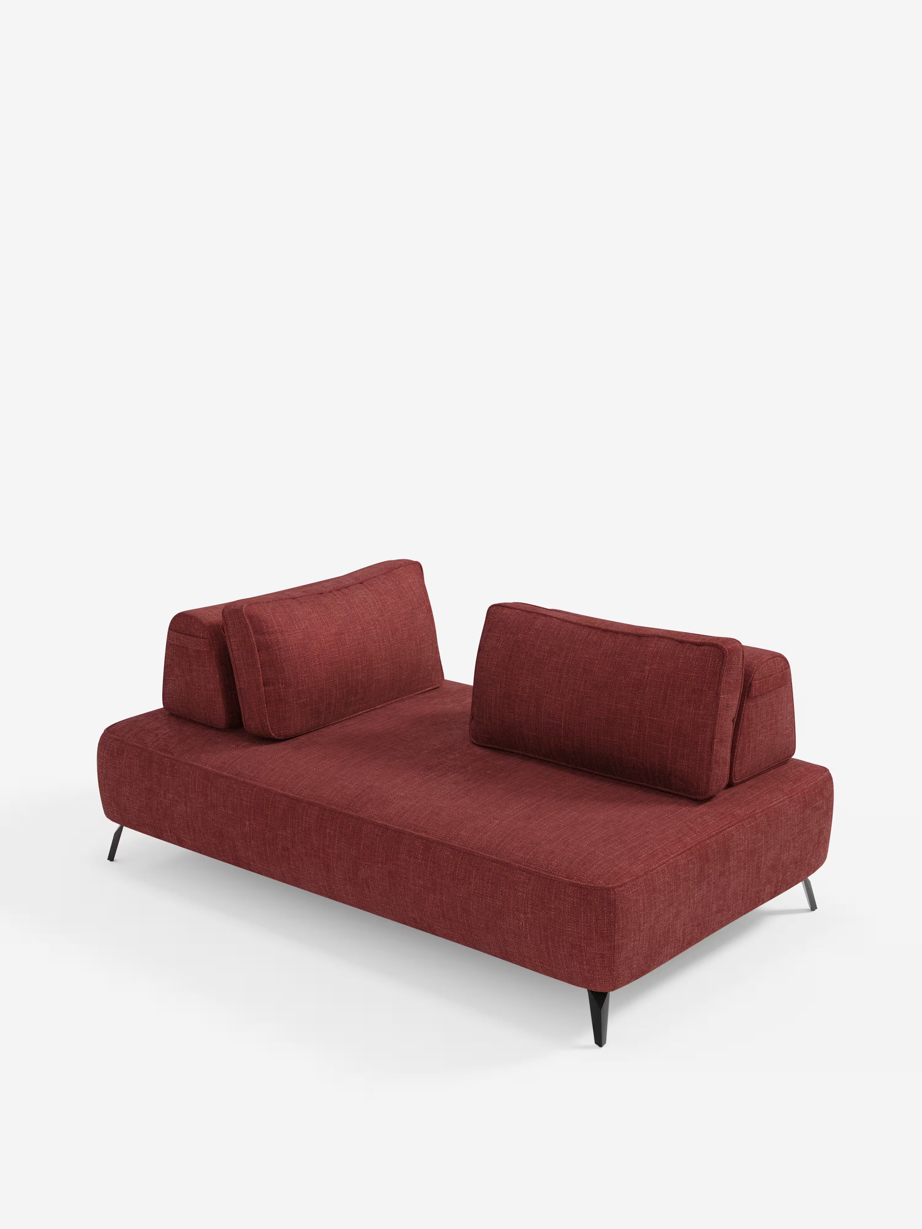 Volta divano modulare con schienali mobili e funzione letto in elegante ciniglia impermeabile