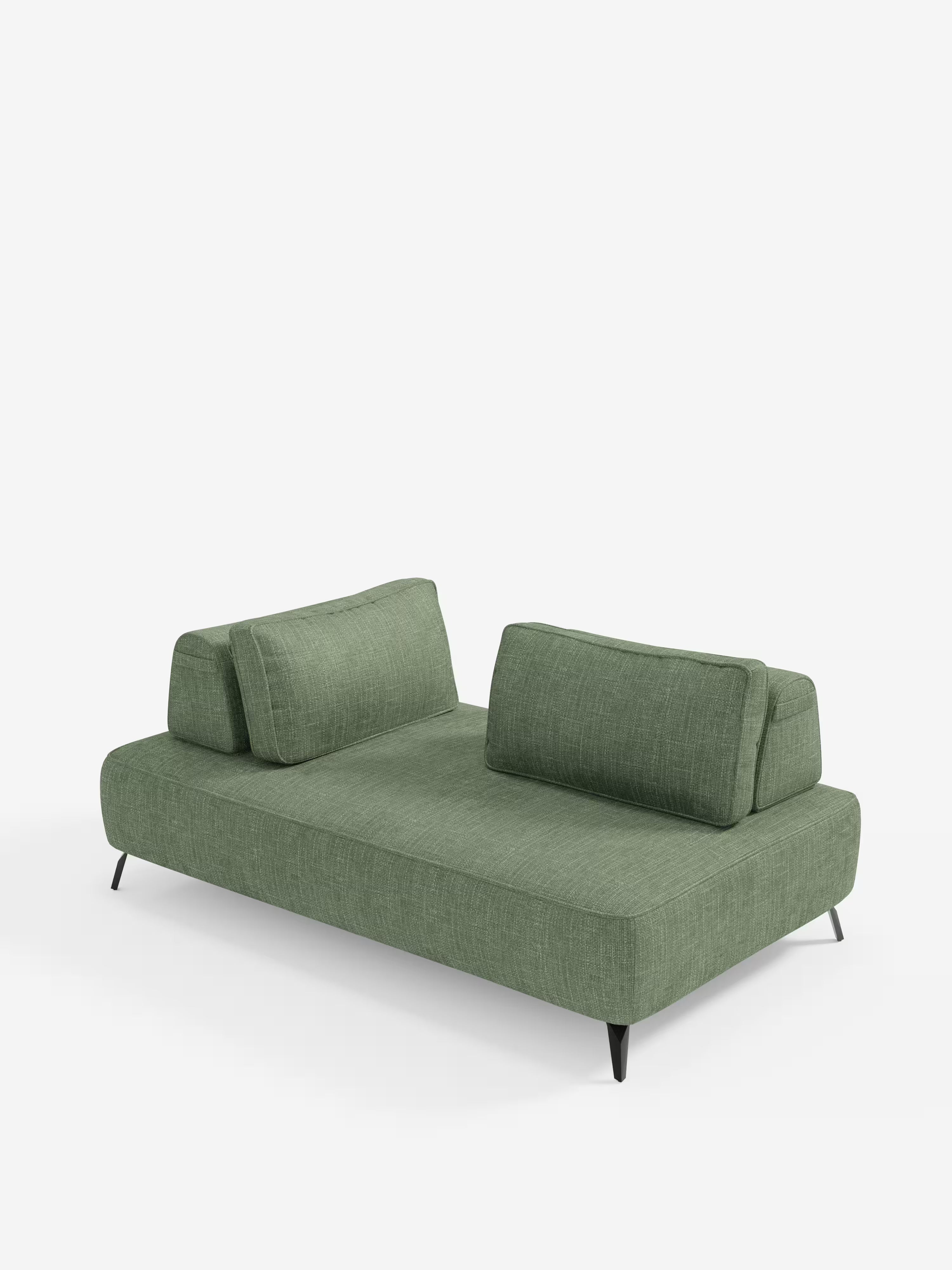 Volta divano modulare con schienali mobili e funzione letto in elegante ciniglia impermeabile