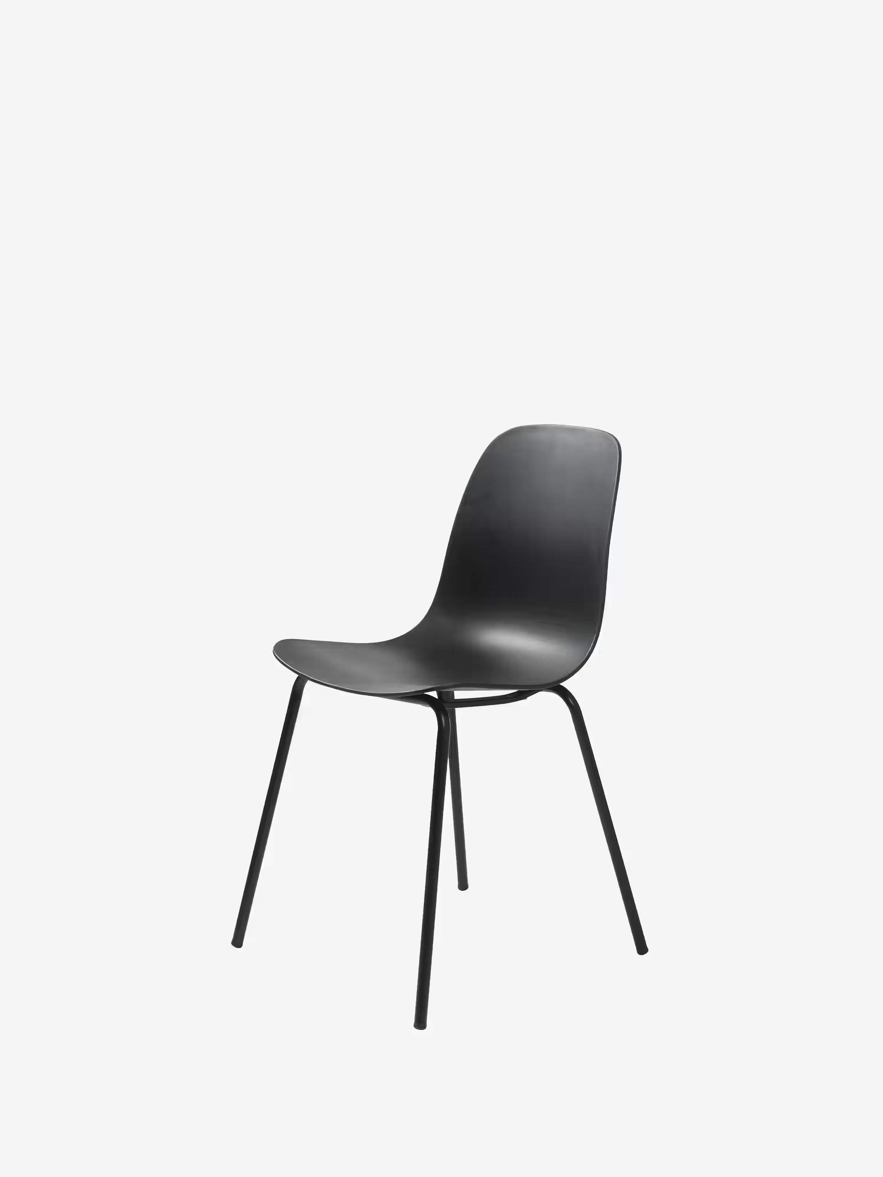 Whitby Chaise en polypropylène avec pieds en métal au design moderne