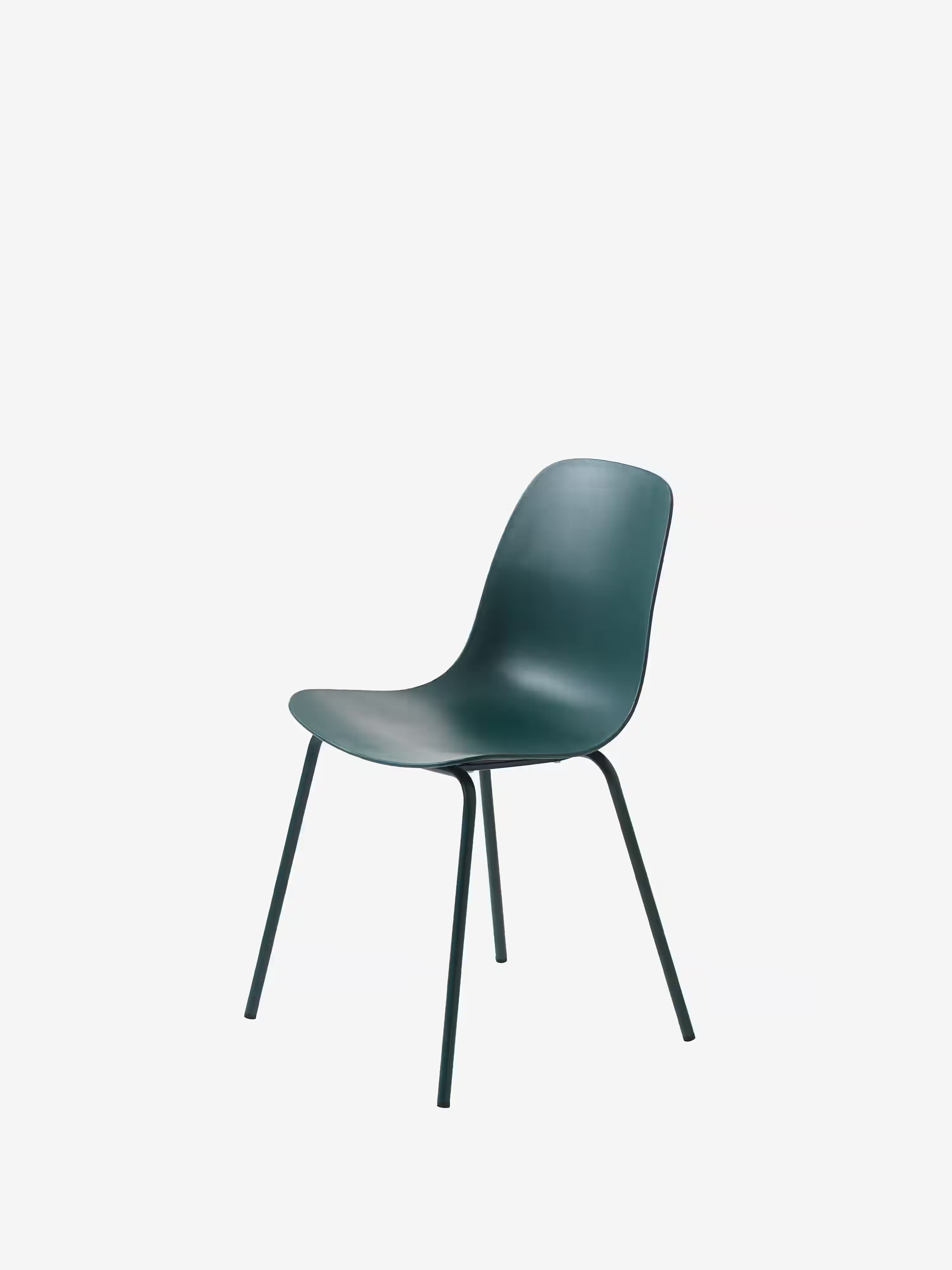 Whitby Chaise en polypropylène avec pieds en métal au design moderne