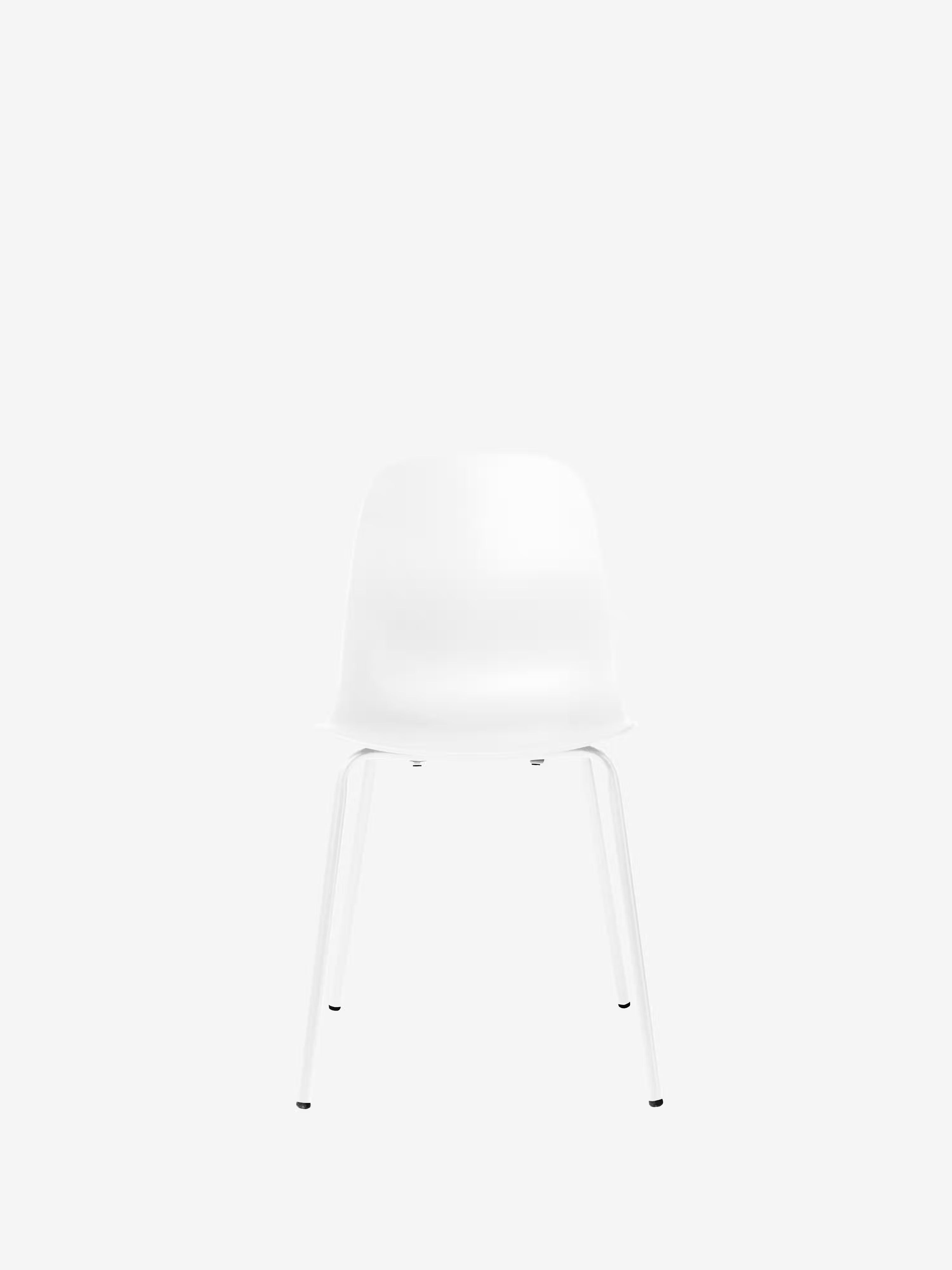 Whitby Chaise en polypropylène avec pieds en métal au design moderne
