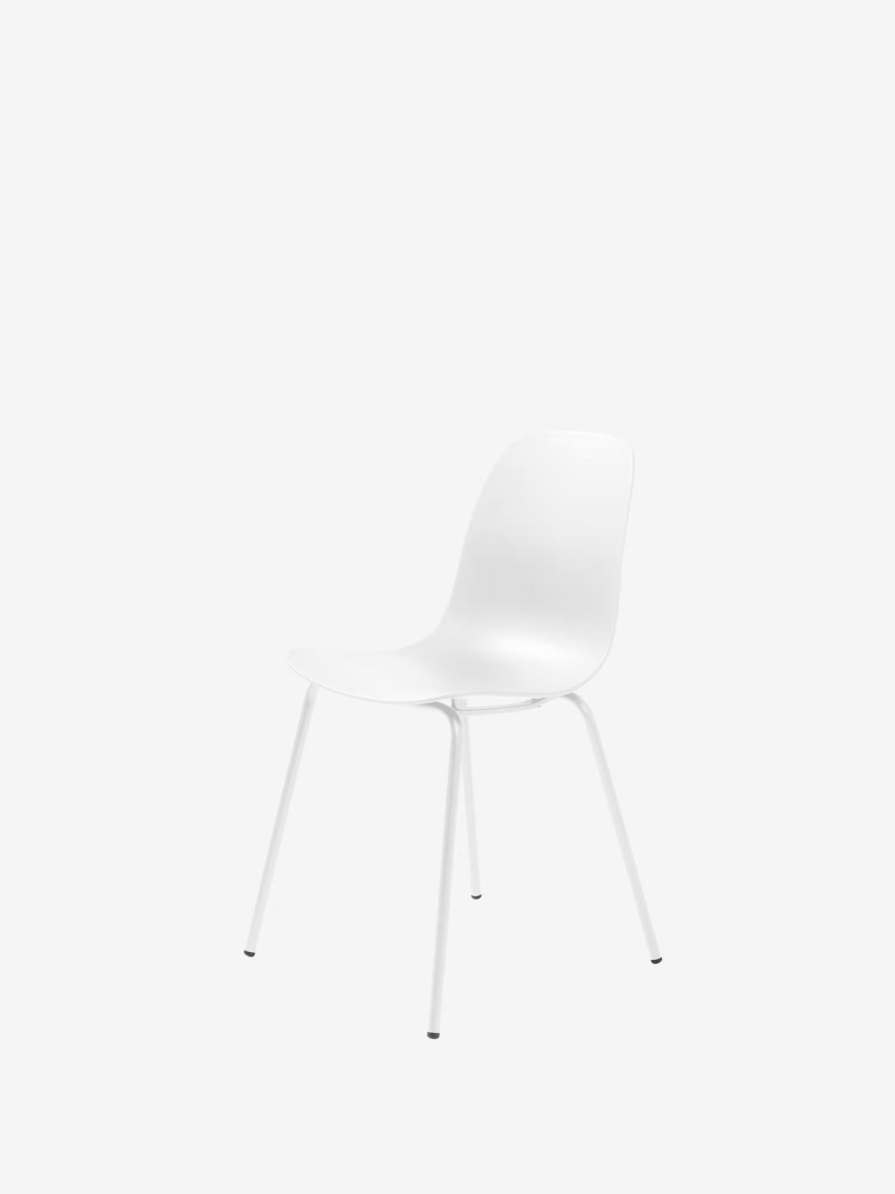 Whitby Chaise en polypropylène avec pieds en métal au design moderne