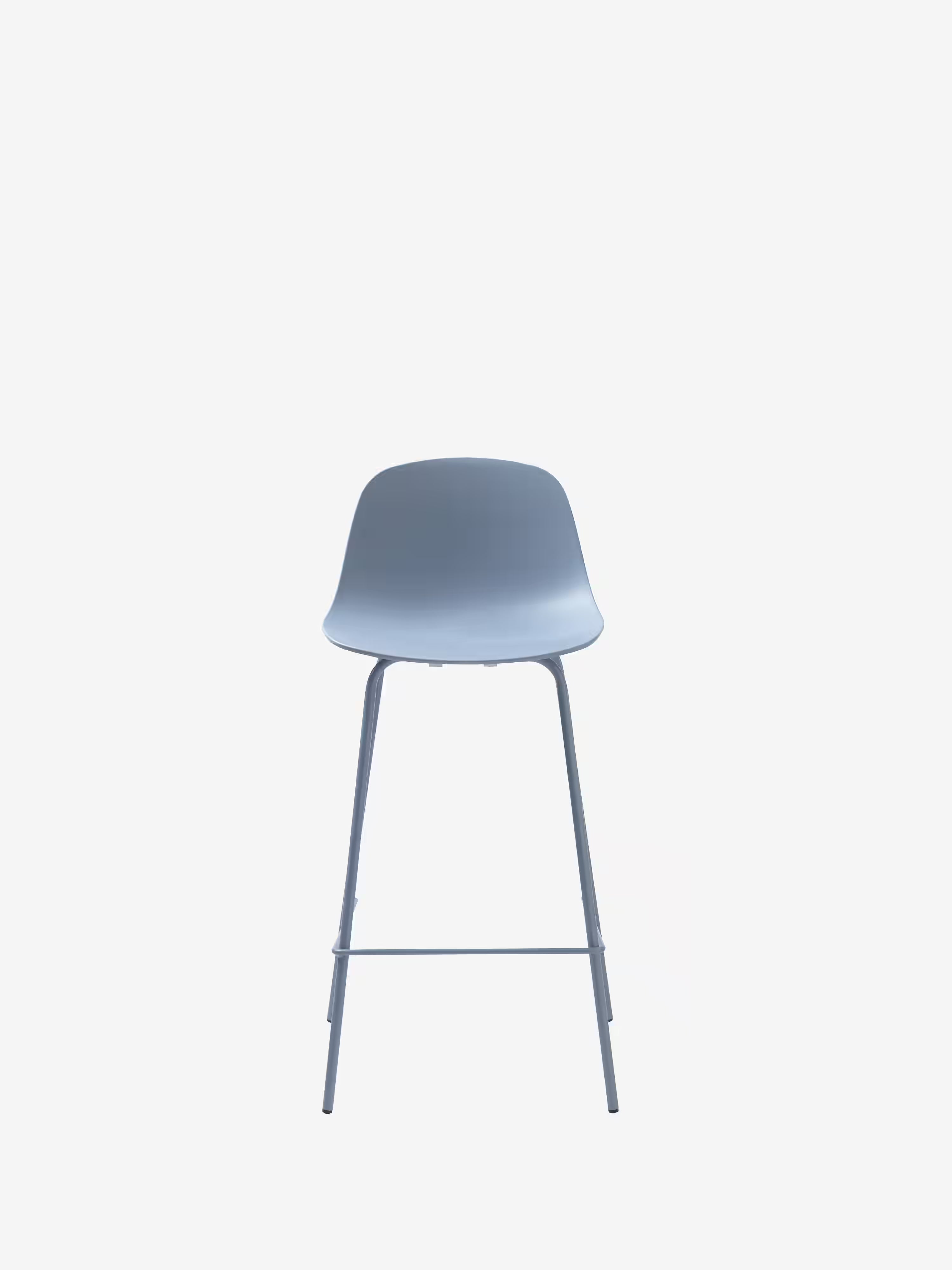 Whitby Tabouret en polypropylène avec pieds en métal coordonnés - design moderne